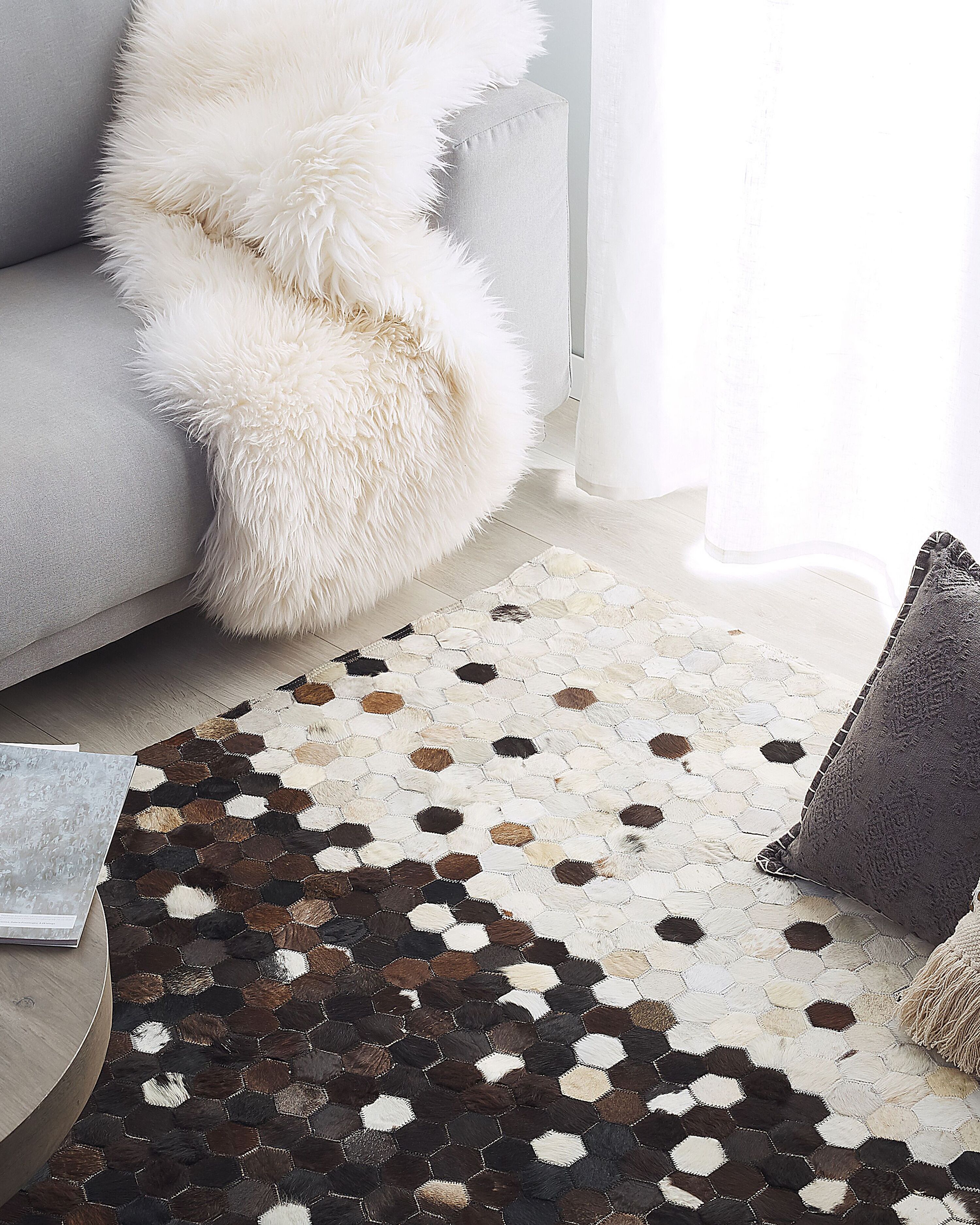 Rug EYIM Brown 160 x 230 cm Leather