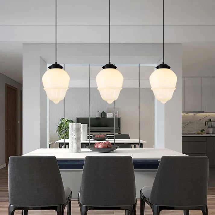 TimelessGlow – Geometrische Hanglamp in Mat Glas