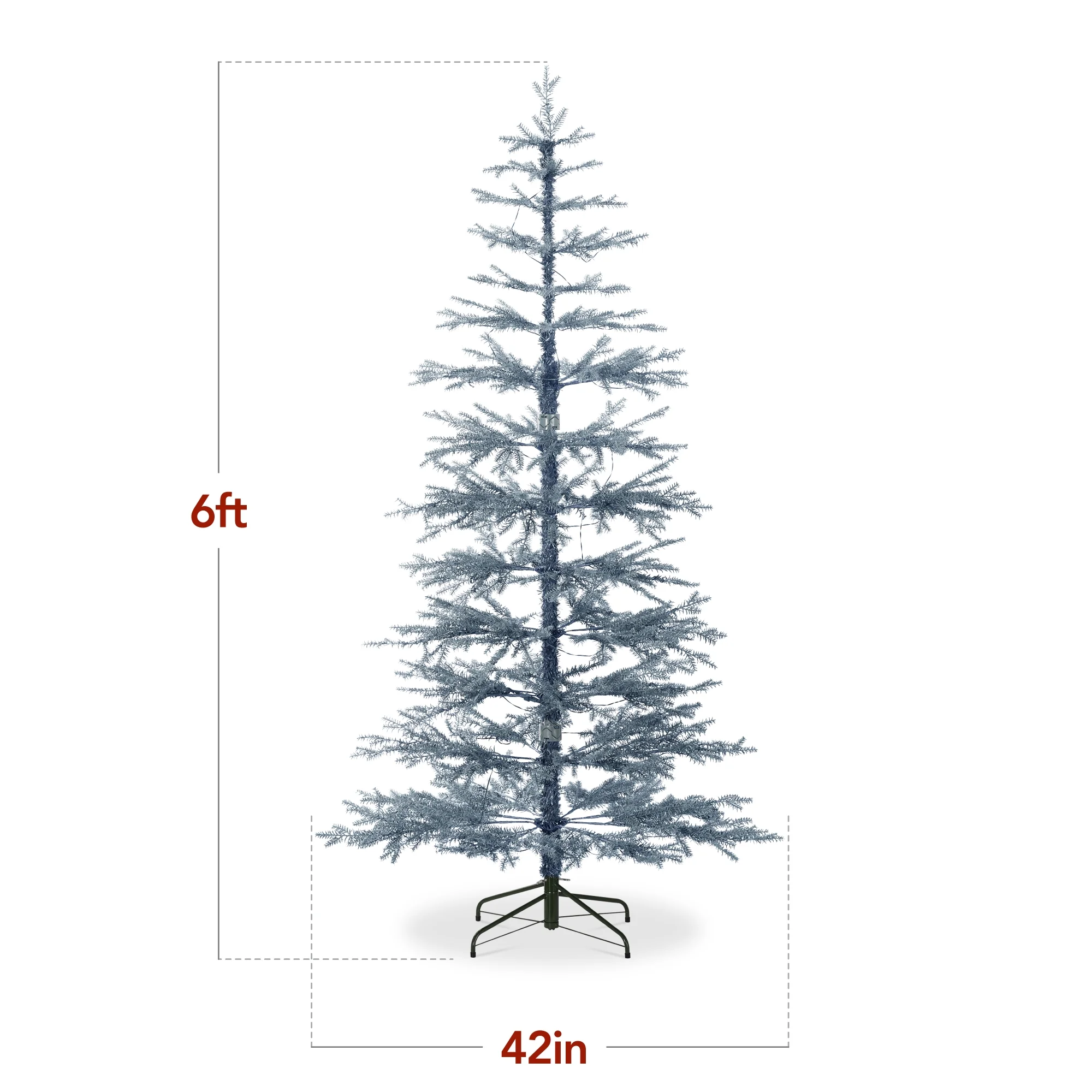 Best Choice Products 4.5ft Pre-Lit Sparse Christmas Tree w/ 100 2-in-1 LED Lights, Cordless Connection, Metal Stand - Image 25