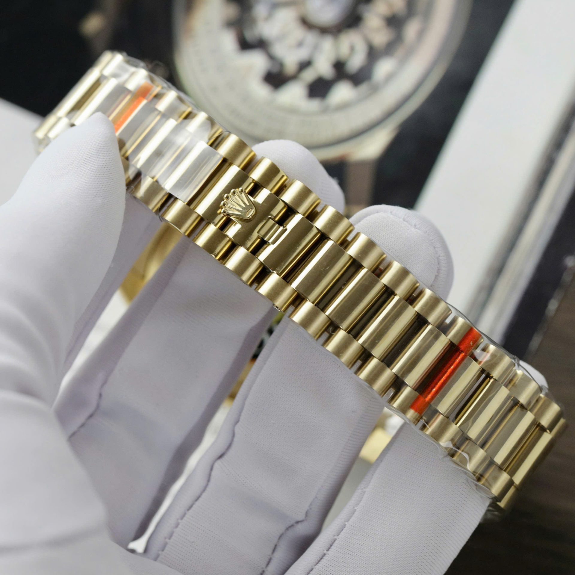 Rolex Day-Date 128238 Replica Watch Yellow Dial Weight 158gram QF Factory 36mm - Top club