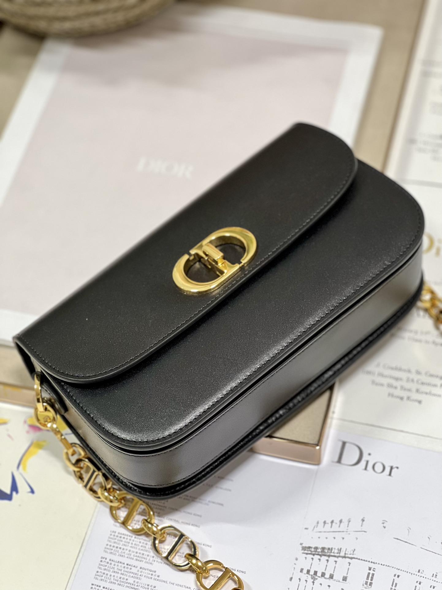 Christian Dior 30 Montaigne Avenue Bag Black For Women 9 in/ 22.5cm M9260UMOA_M9001:1High-quality replica