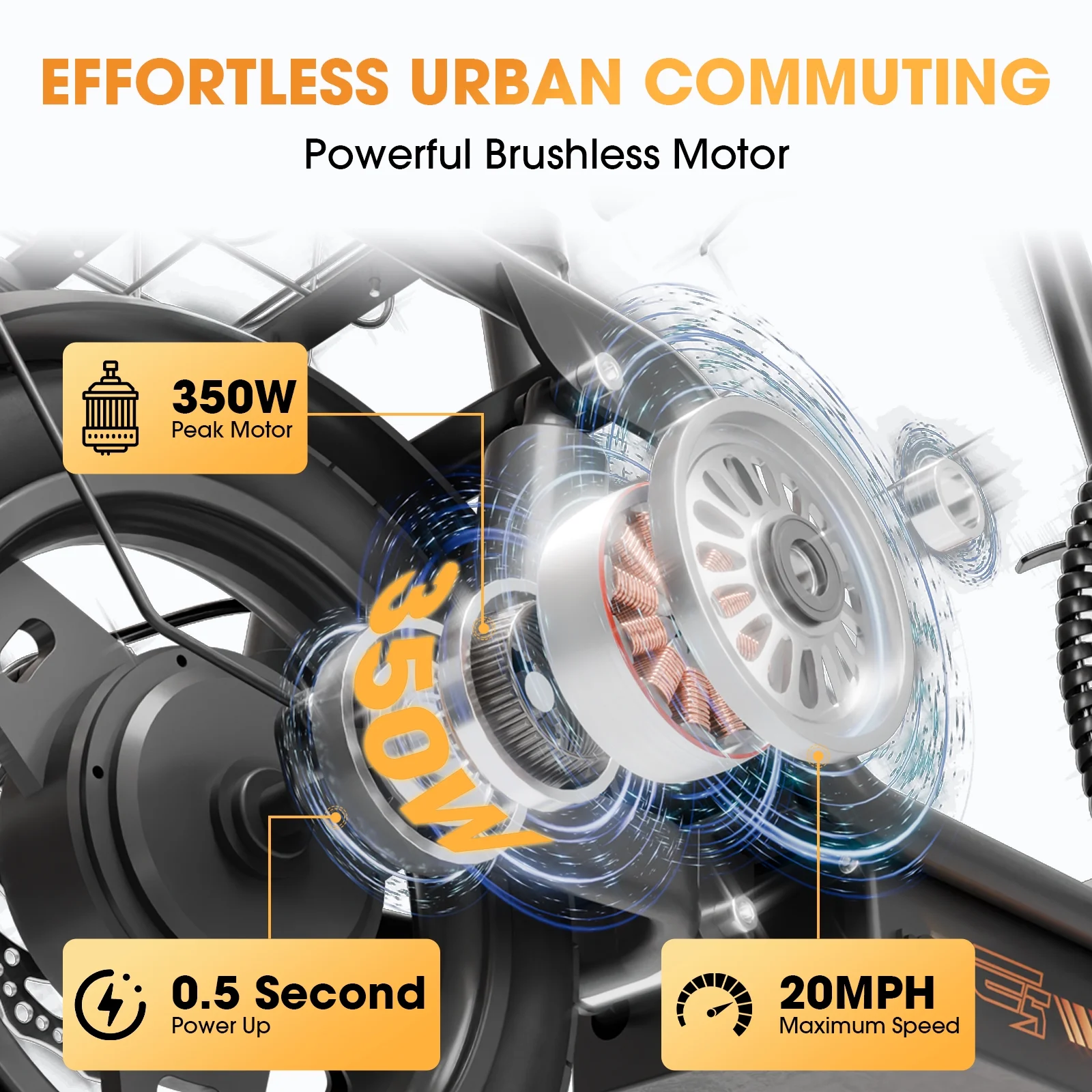 Skeri Electric Scooter with Seat for Adult and Basket, 14 Inch Tire Electric Scooter with Dual Shock Absorbers, 350W Motor with 25-Mile Range, Speed Up to 20 MPH (Gen 2.0) - Image 10