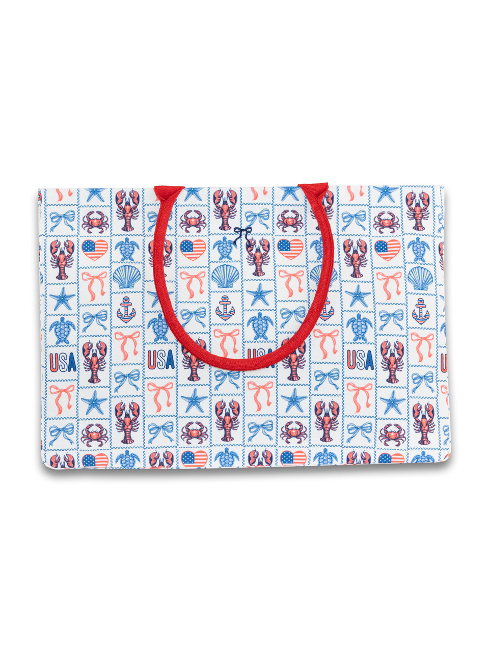 0126-BAG-TOTE-SEA-LOBPTCH - Simply Southern Outlet