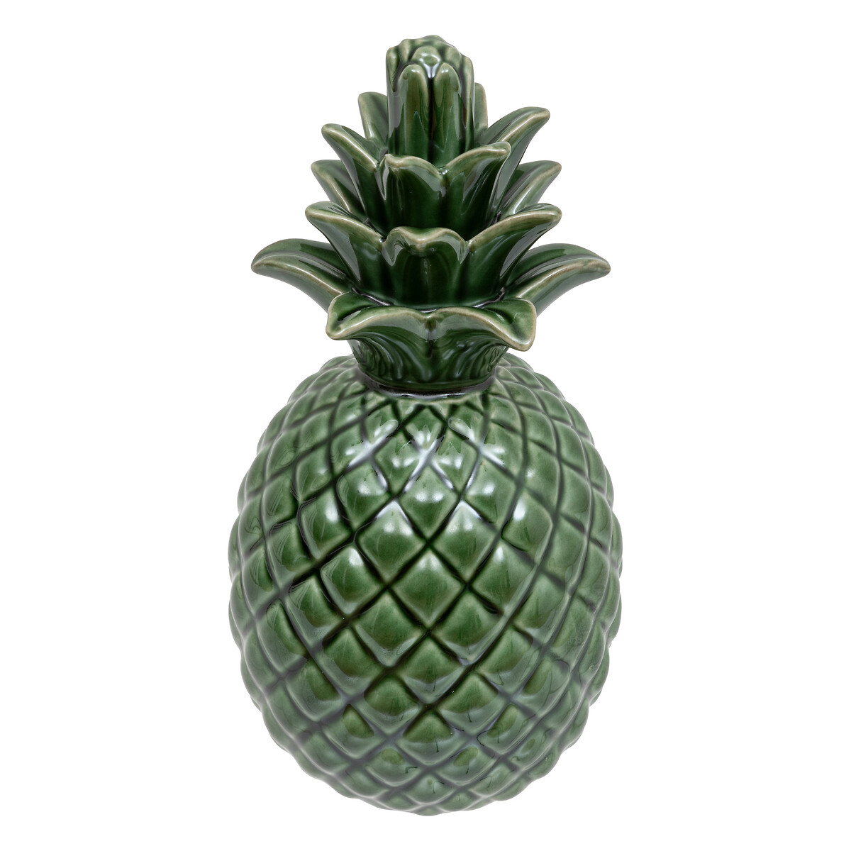 Decorative pineapple Ceramic, Green, H.20 cm