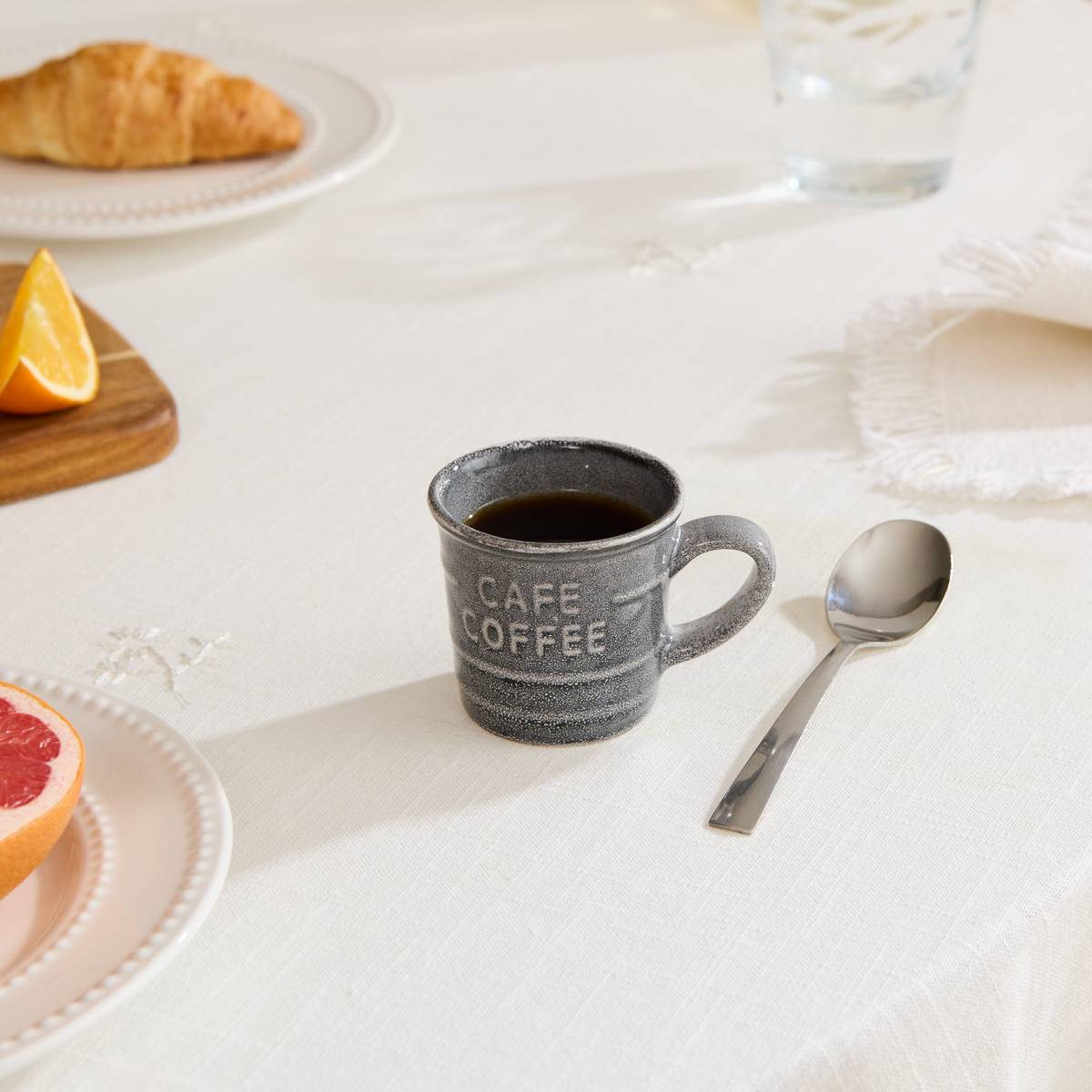 Espresso cup "Cafe" 80 ml, Earthenware, Blue Gray