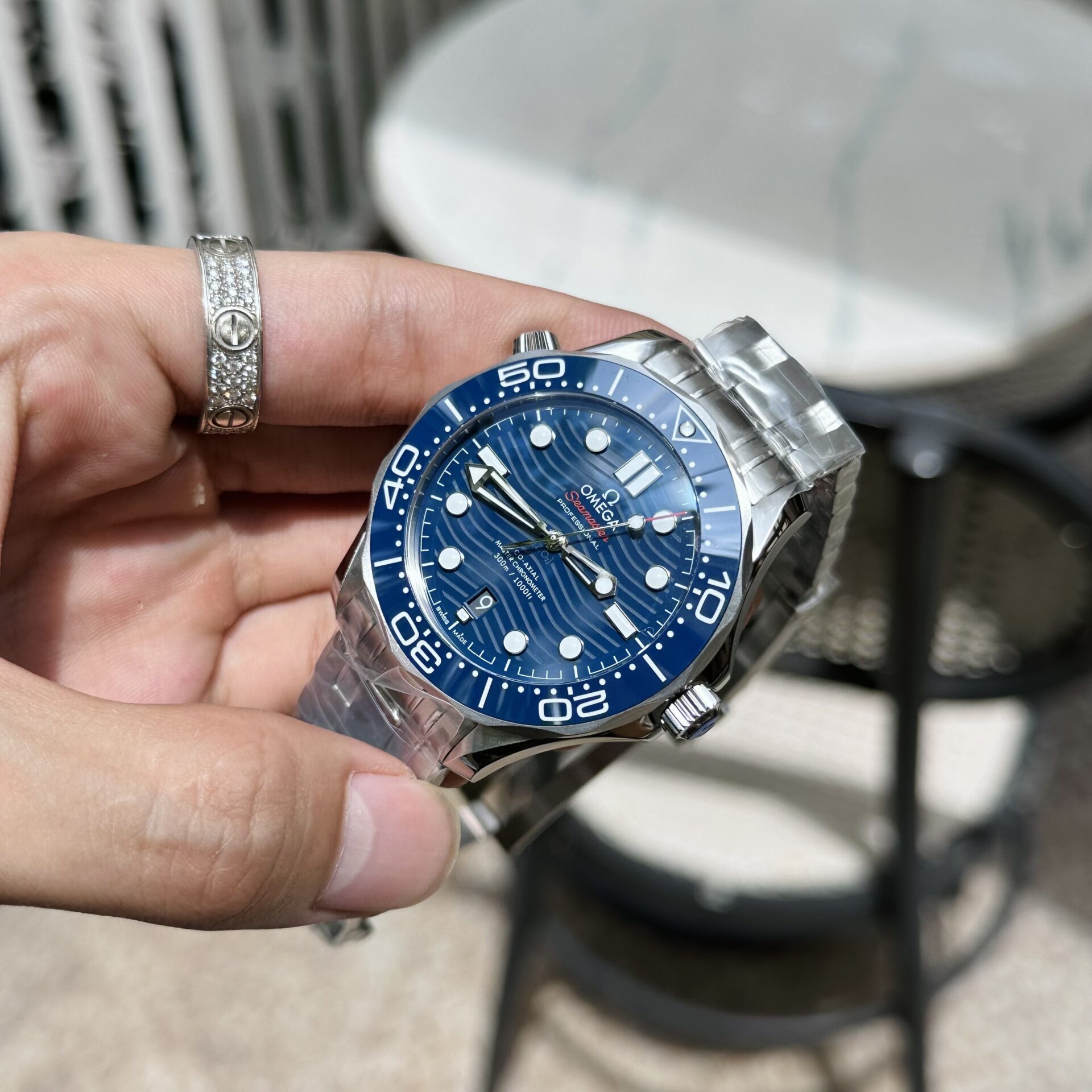 Omega Replica 1:1 Watch Seamaster Blue Dial Full Set VS Factory 42mm - Top club