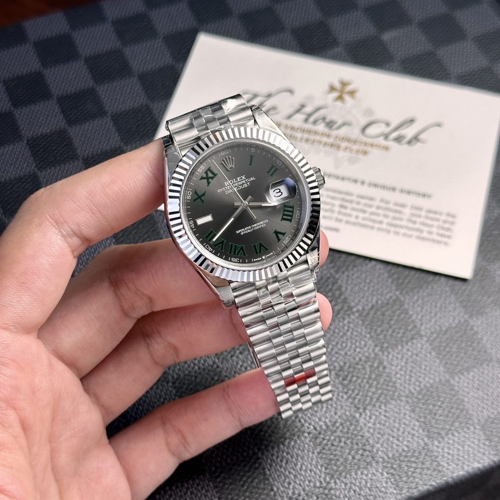 Rolex Replica Watch DateJust 126334 Dial Wimbledon VS Factory 41mm - Elite Watch Atelier