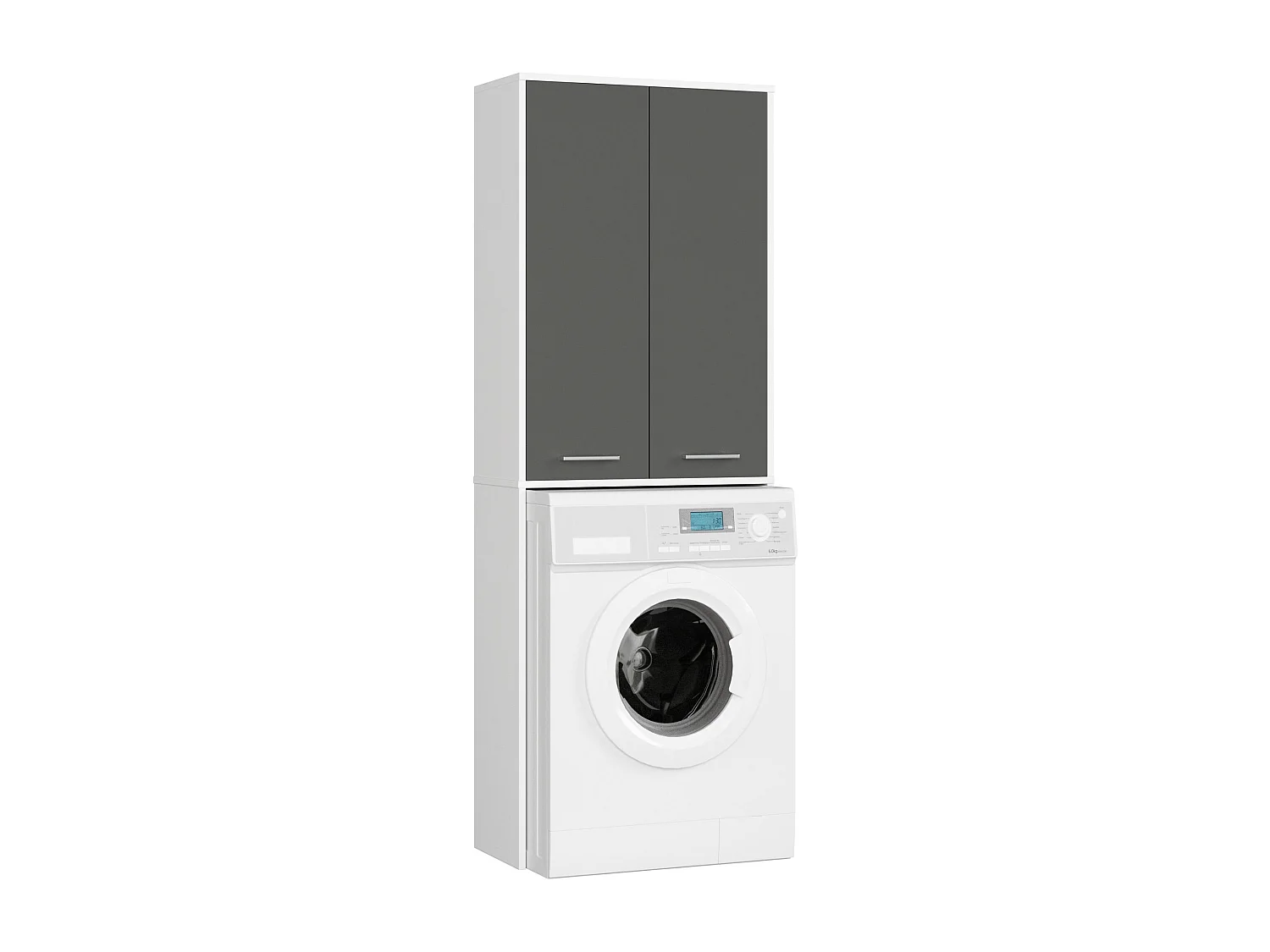 Meuble de rangement pour machine à laver, 2 portes, 64 x 30 x 190 cm