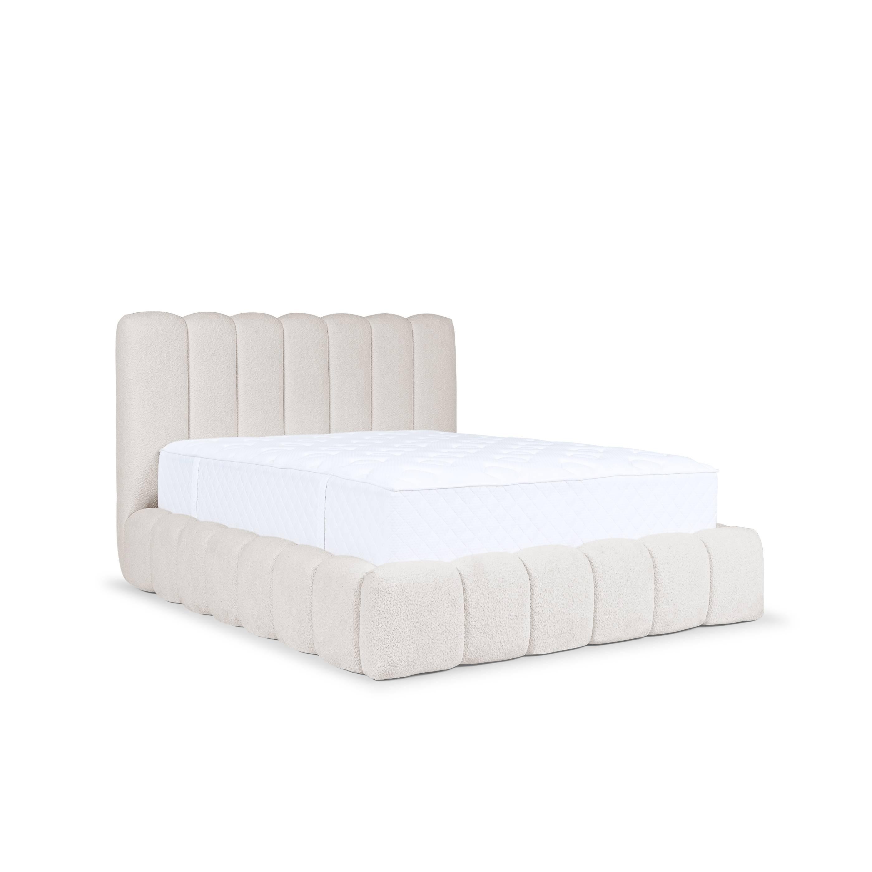 Blokker Dawn Bedframe met Opbergruimte - 160 x 200 cm - Ivoor