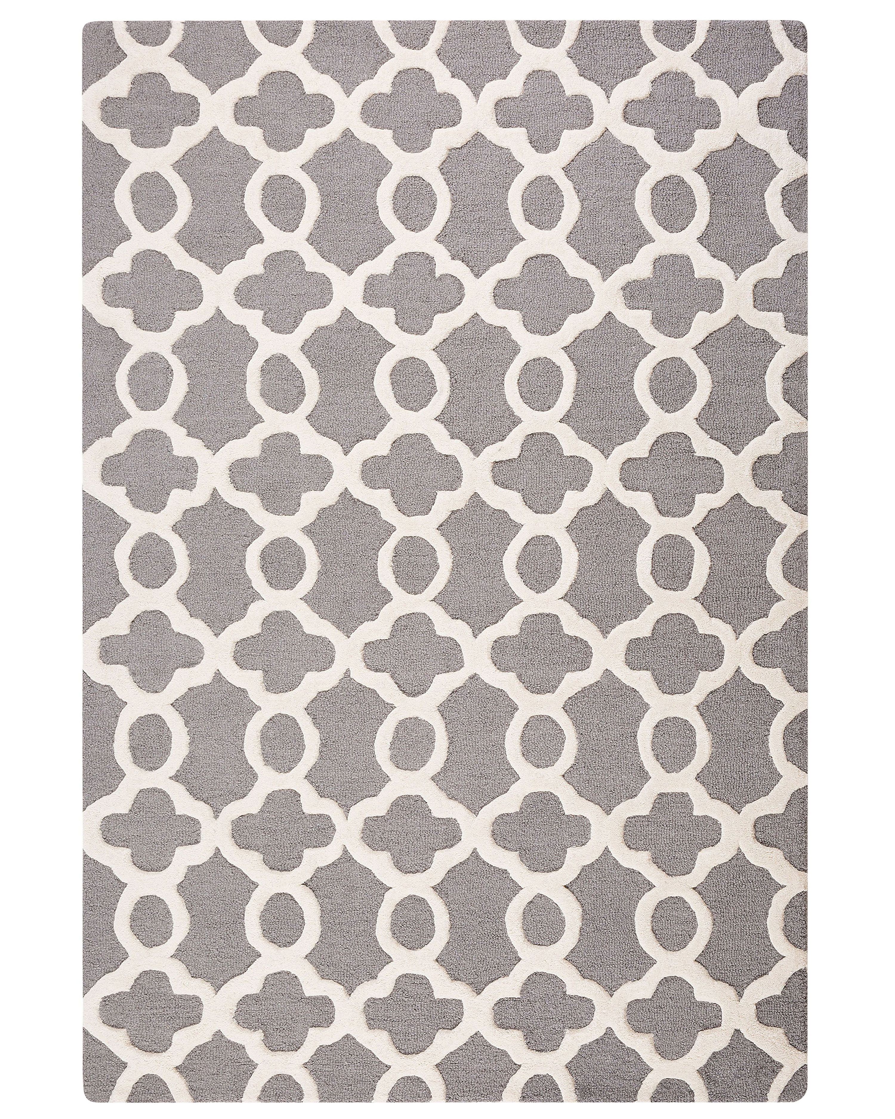 Rug ZILE Grey 160 x 230 cm Wool
