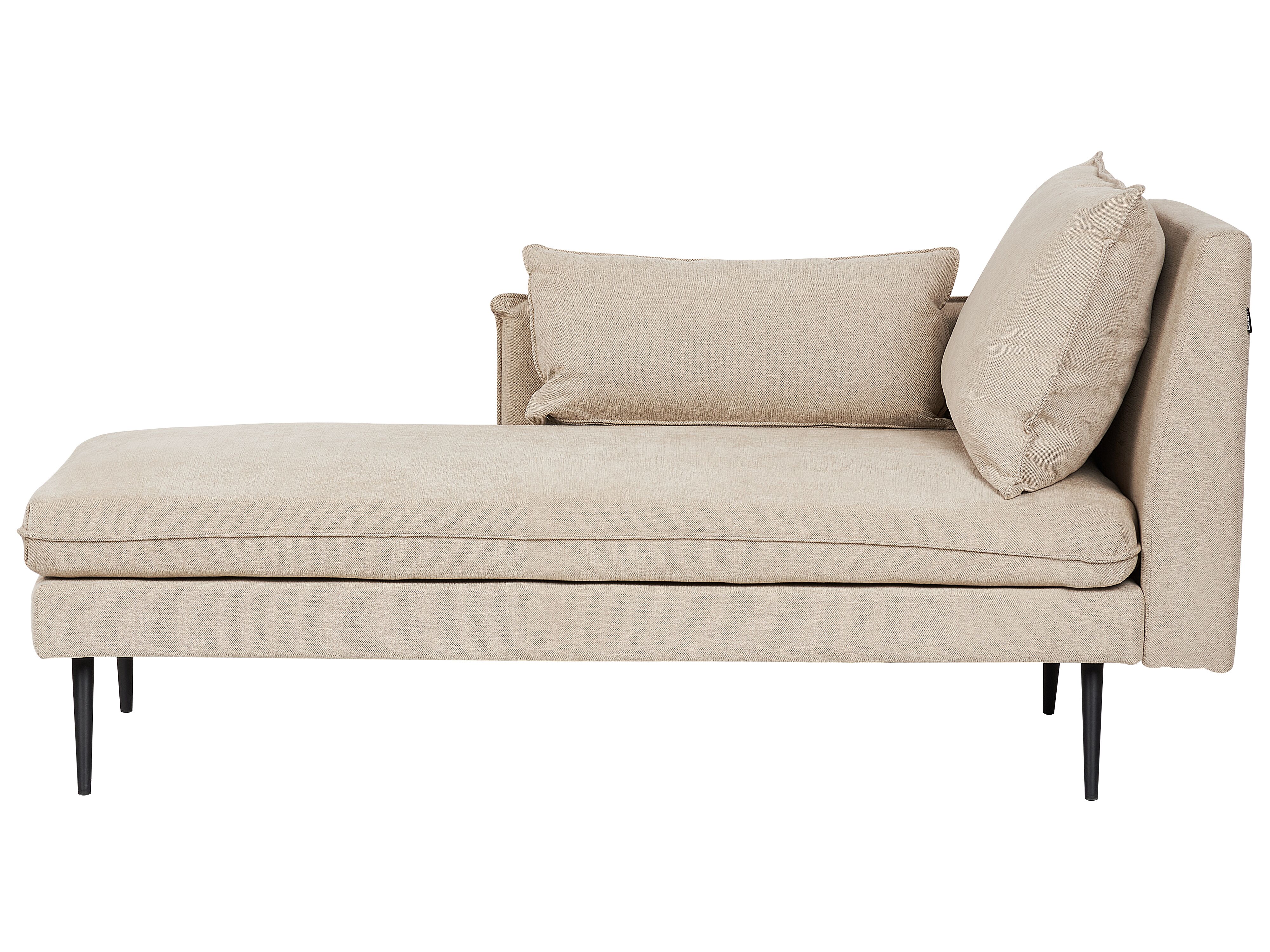 Right-Hand Chaise Lounge YERRES Fabric Beige