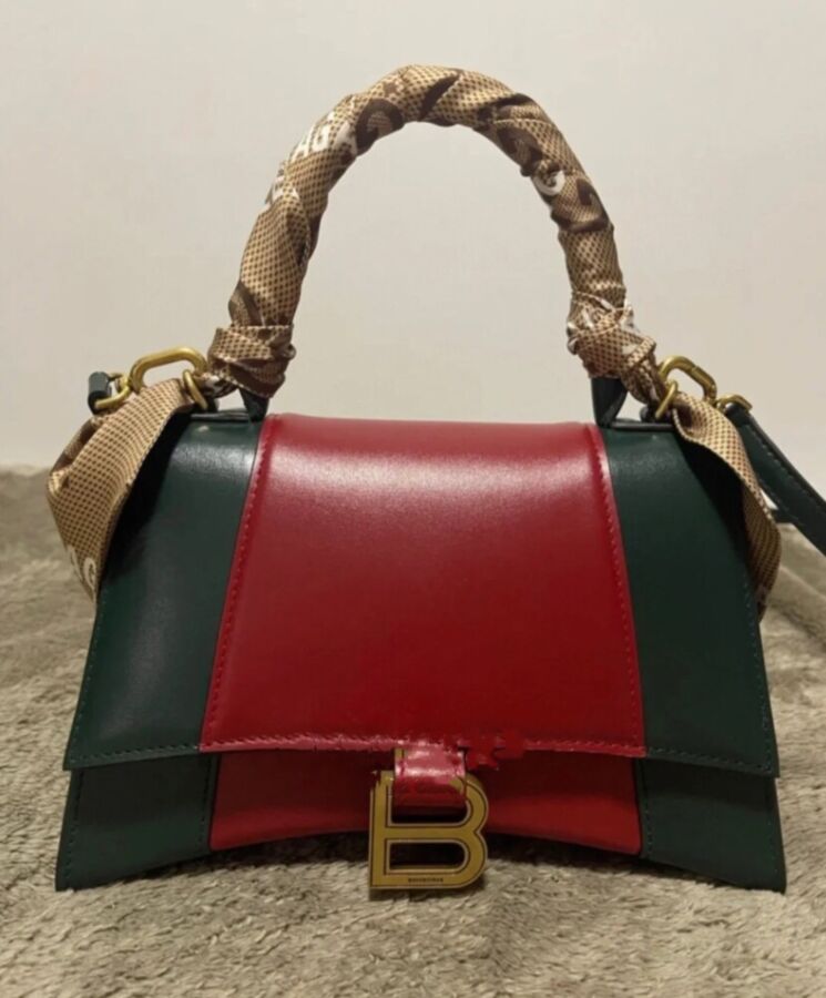 Balenciaga x Gucci The Hacker Project Small Hourglass Bag Red - Replicaclubs
