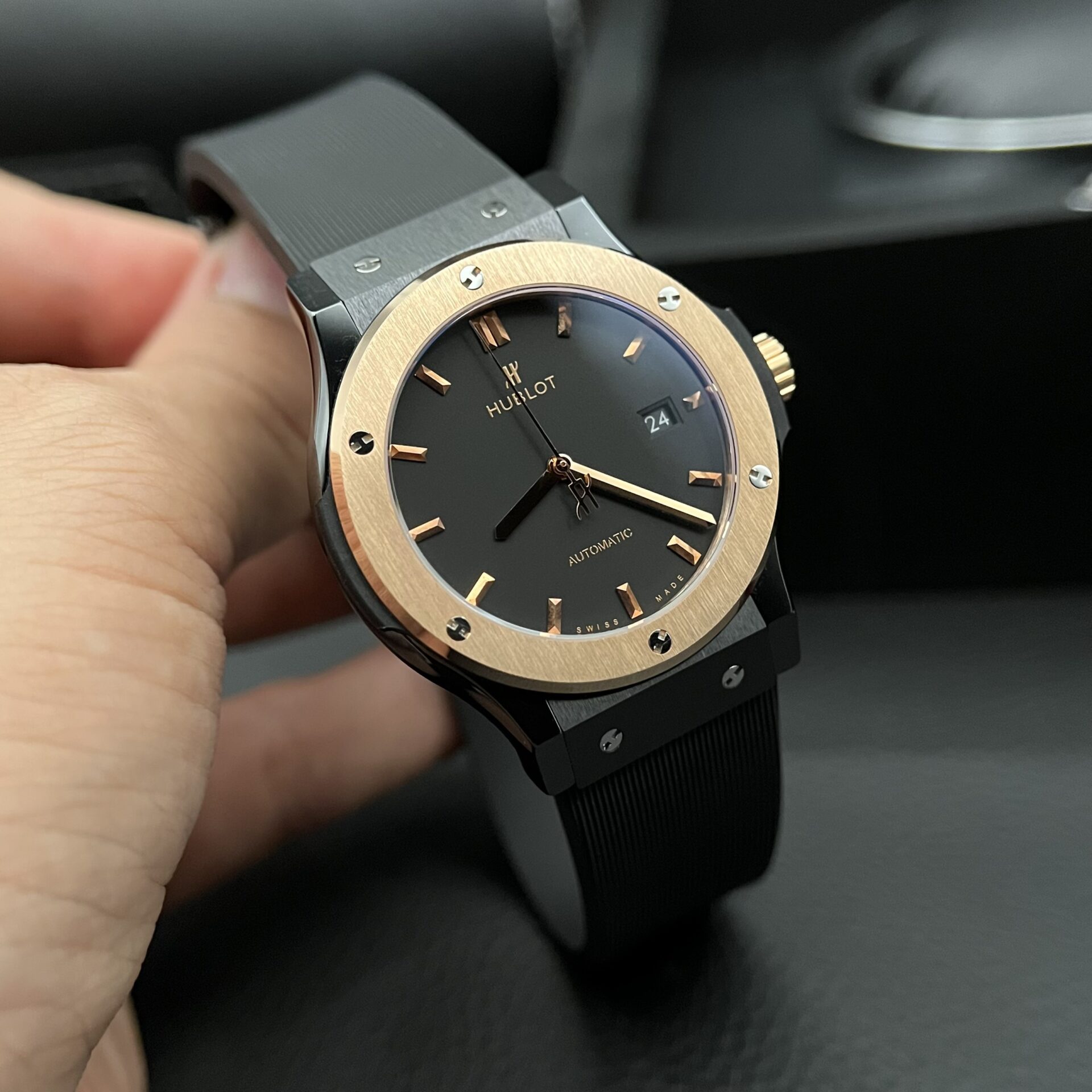 Hublot Replica 1:1 Watch Classic Fusion Ceramic Demi Gold JJZ 42mm - Elite Watch Atelier