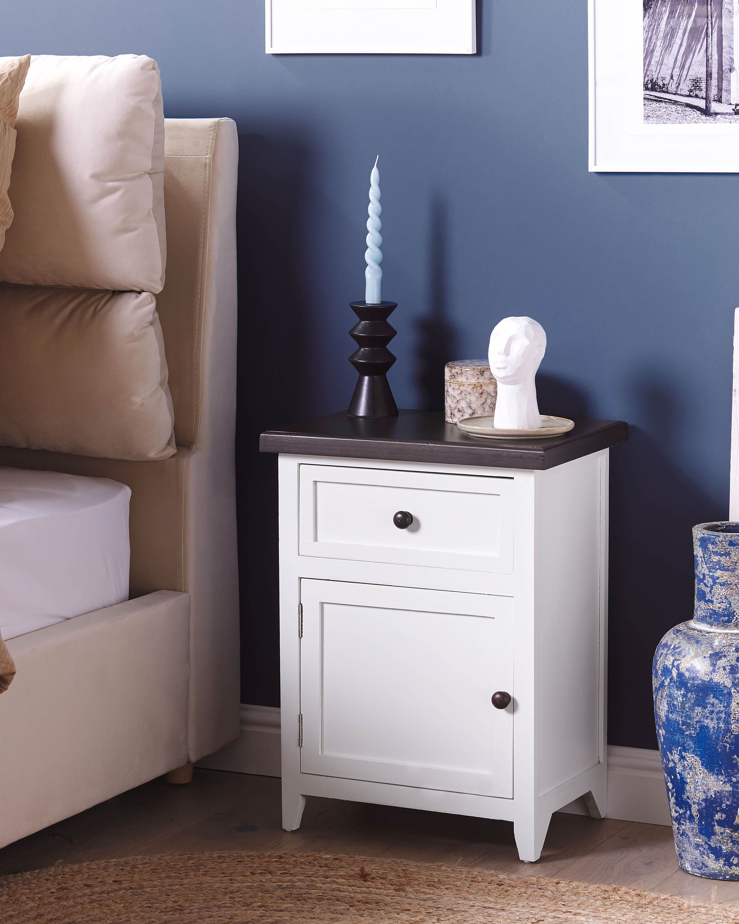 1 Drawer Bedside Table LAYOLA White