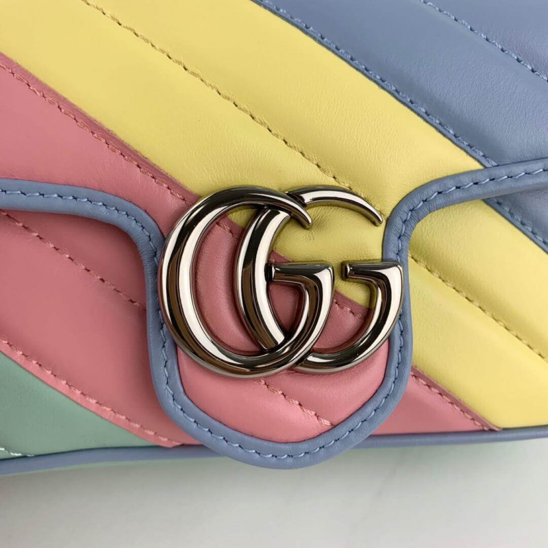 Replica Gucci Gg Marmont Super Mini Bag In Pastel And Rainbow 4764331:1High-quality replica