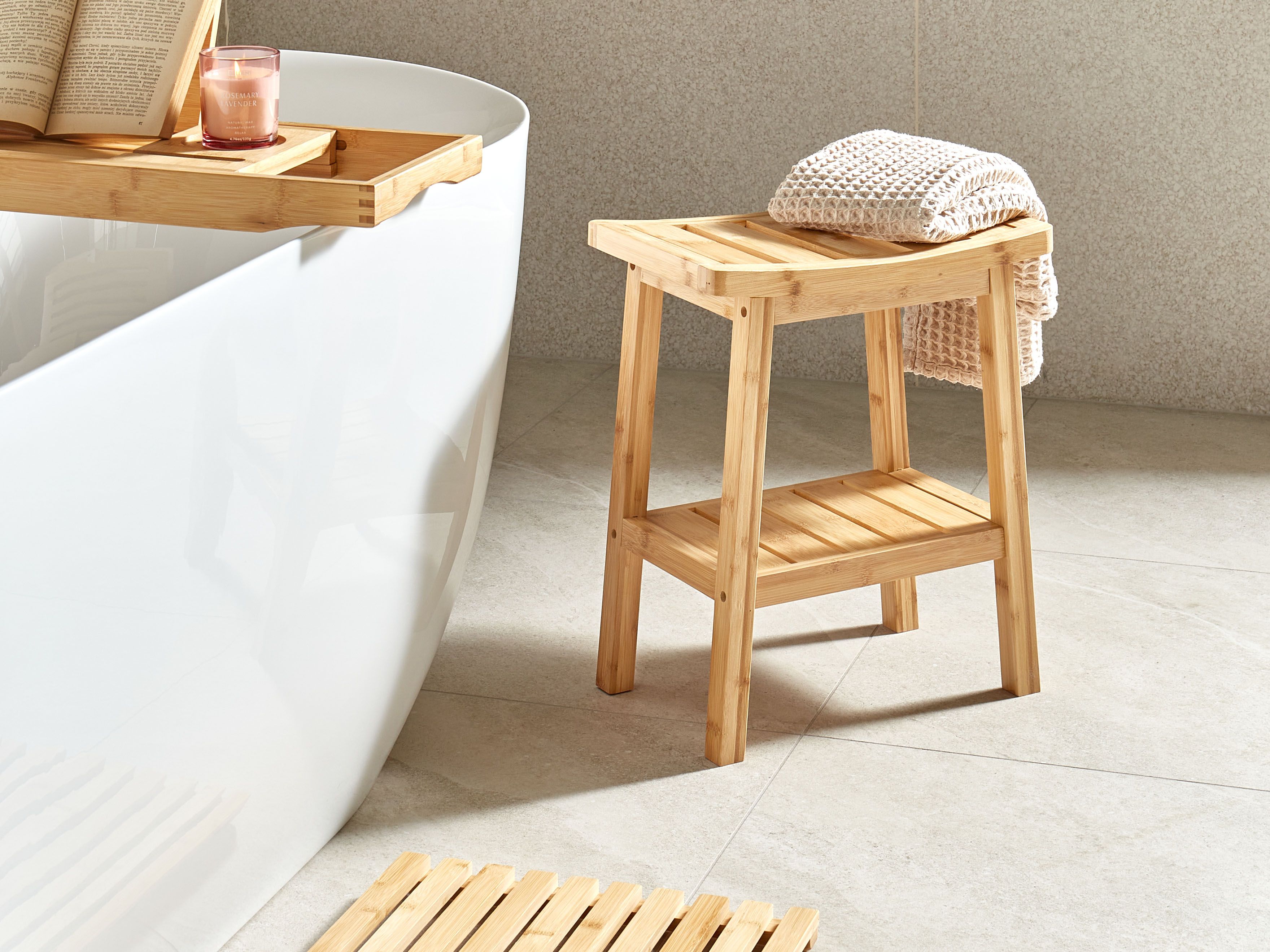 Side Table TREMONT Bamboo Light Brown