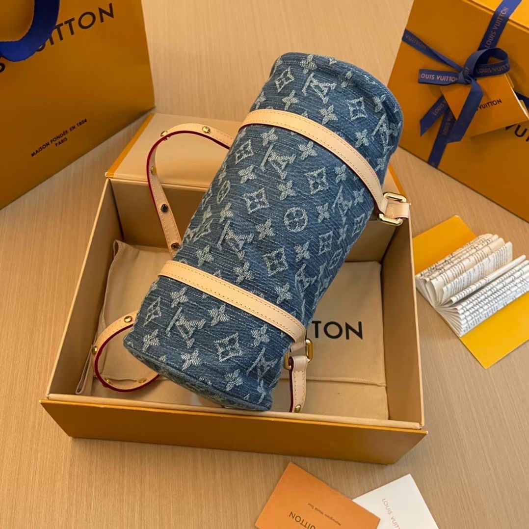 Louis Vuitton LV PAPILLON Denim Handbag1:1High-quality replica