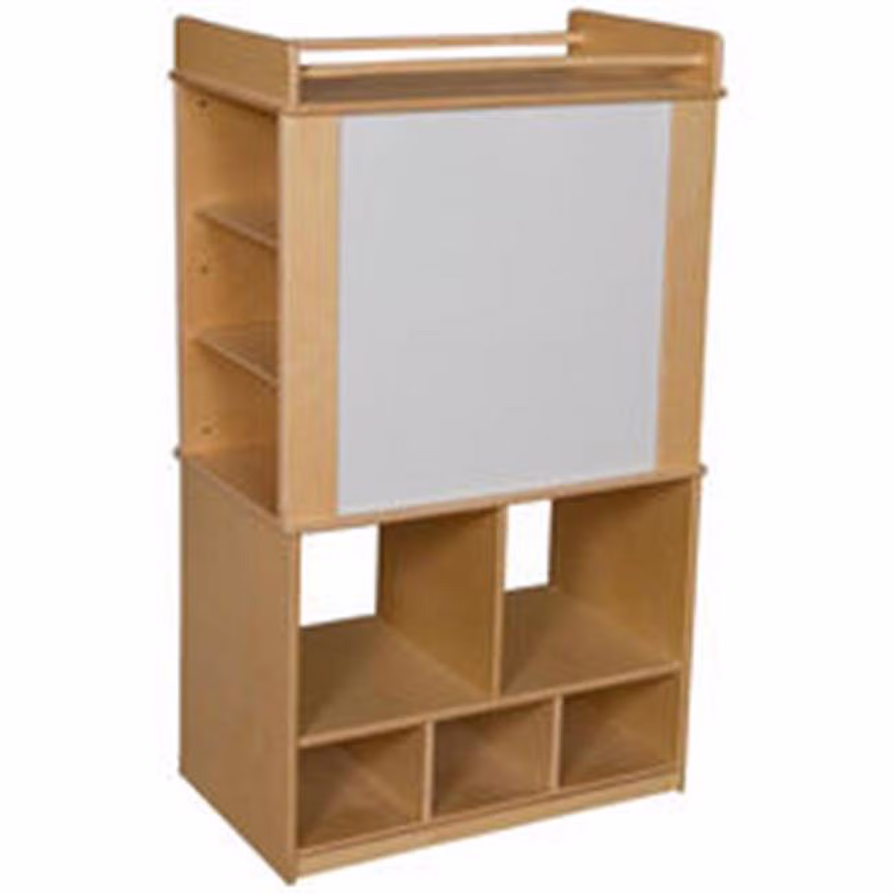 Wood Designs Store-It-All Teaching Center Double Sided 3 Compartment Cubby with Trays