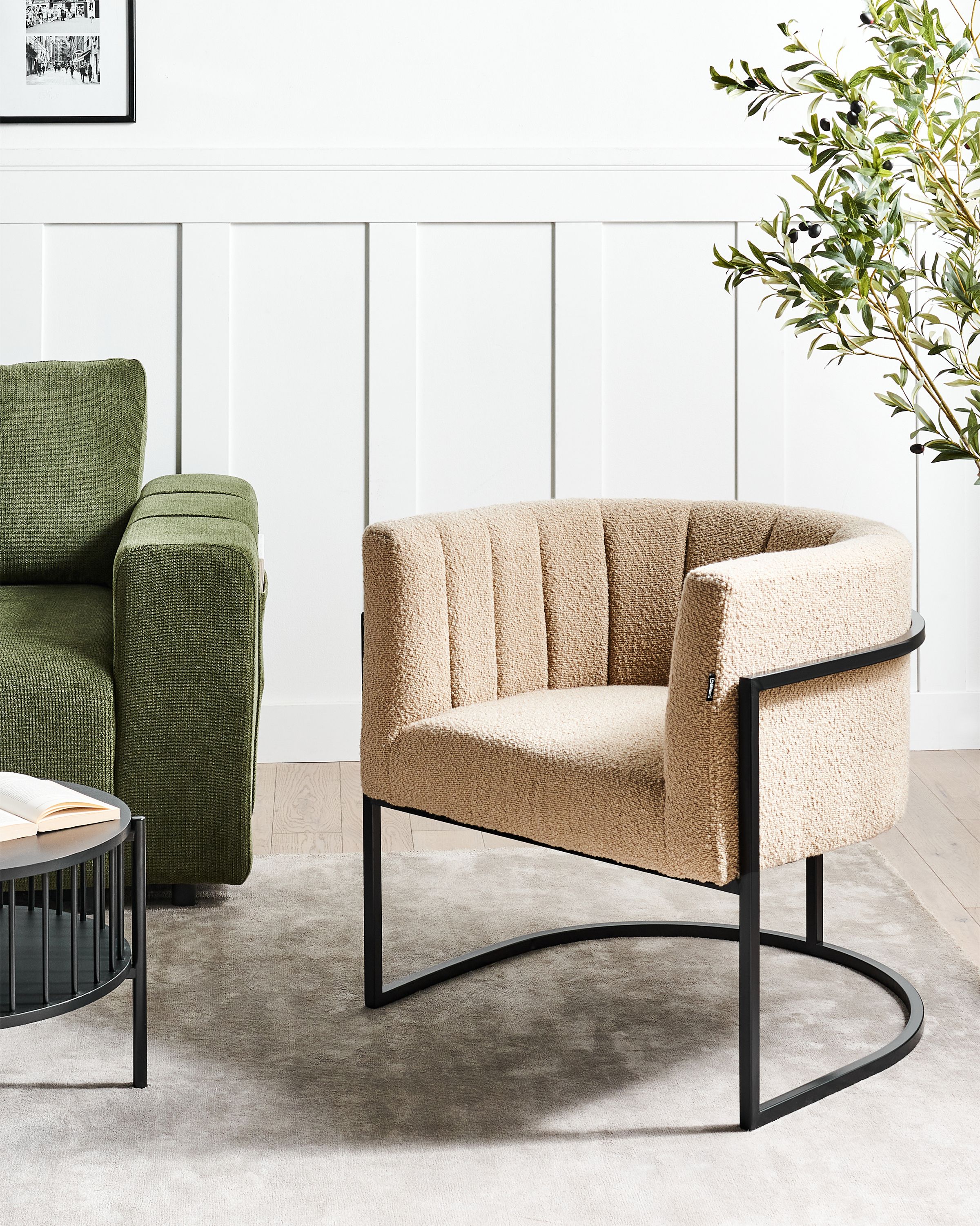 Armchair LARVIK II Boucle Beige