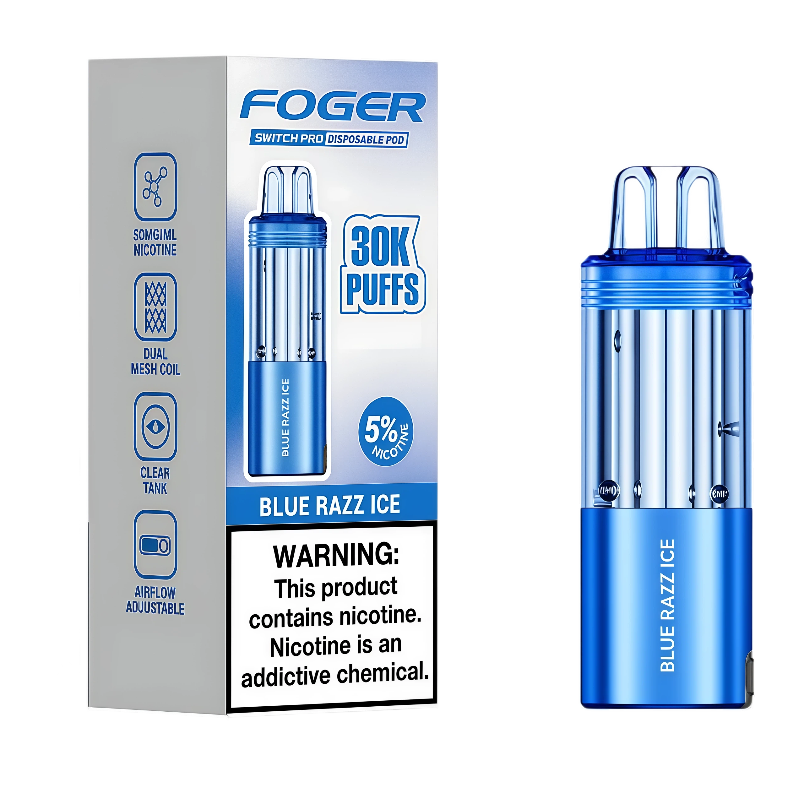 Blue Razz Ice - foger-pod
