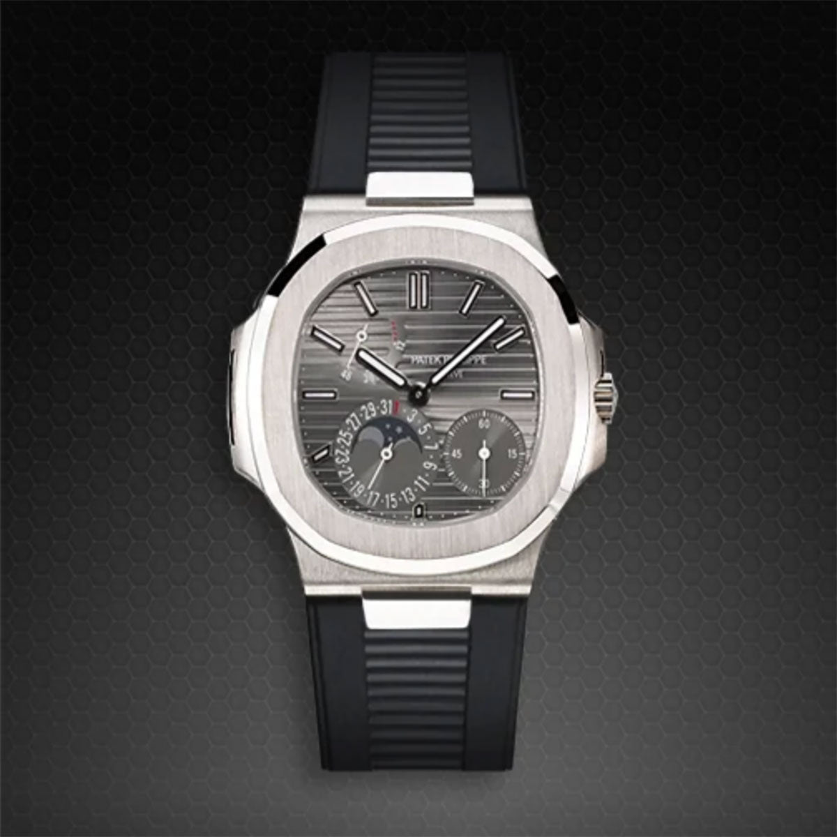 Patek Philippe - Rubber B strap for Nautilus 5712 RG / WG(1:1 replica) - Elite Watch Atelier