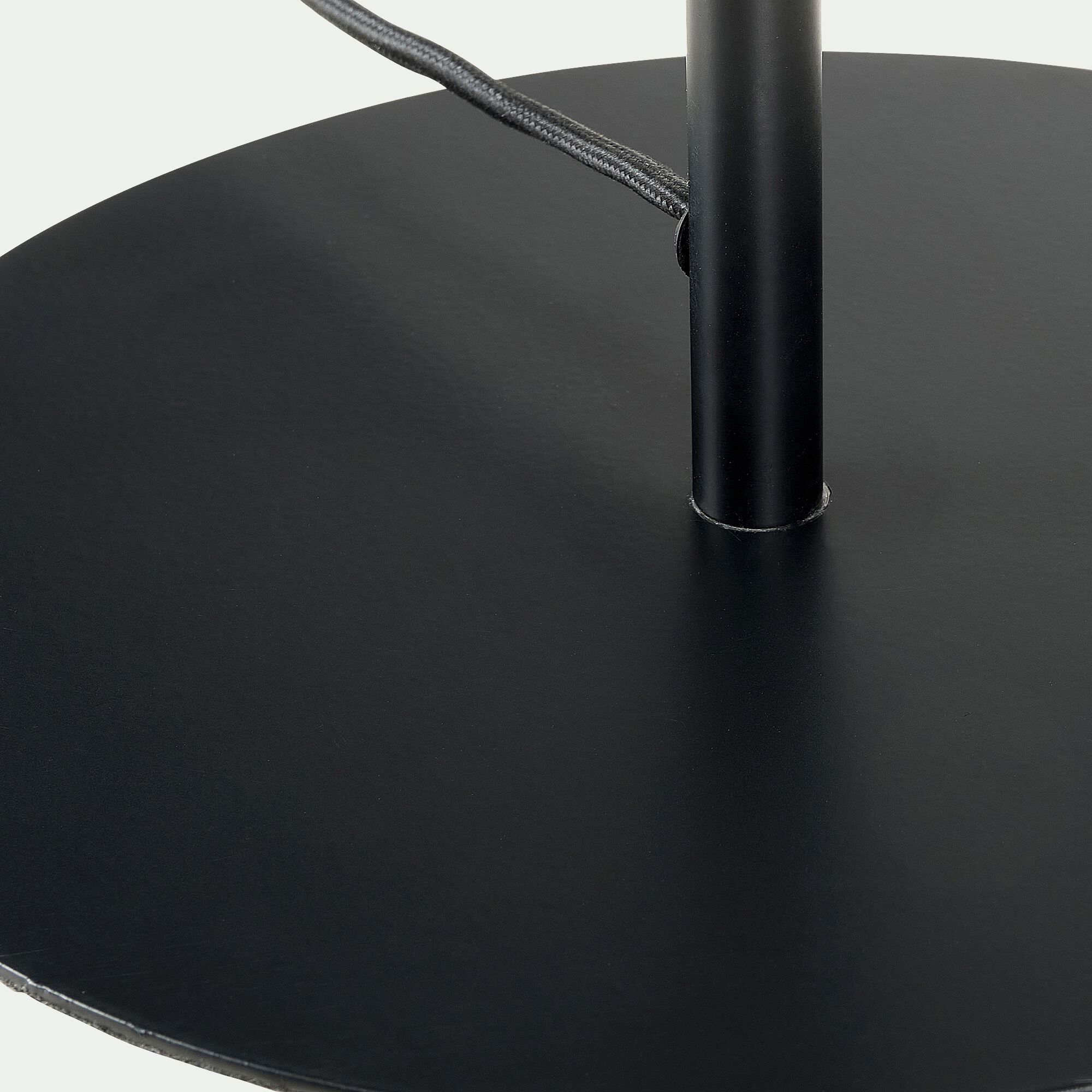 NANS - Pied de lampadaire en métal - noir H146cm