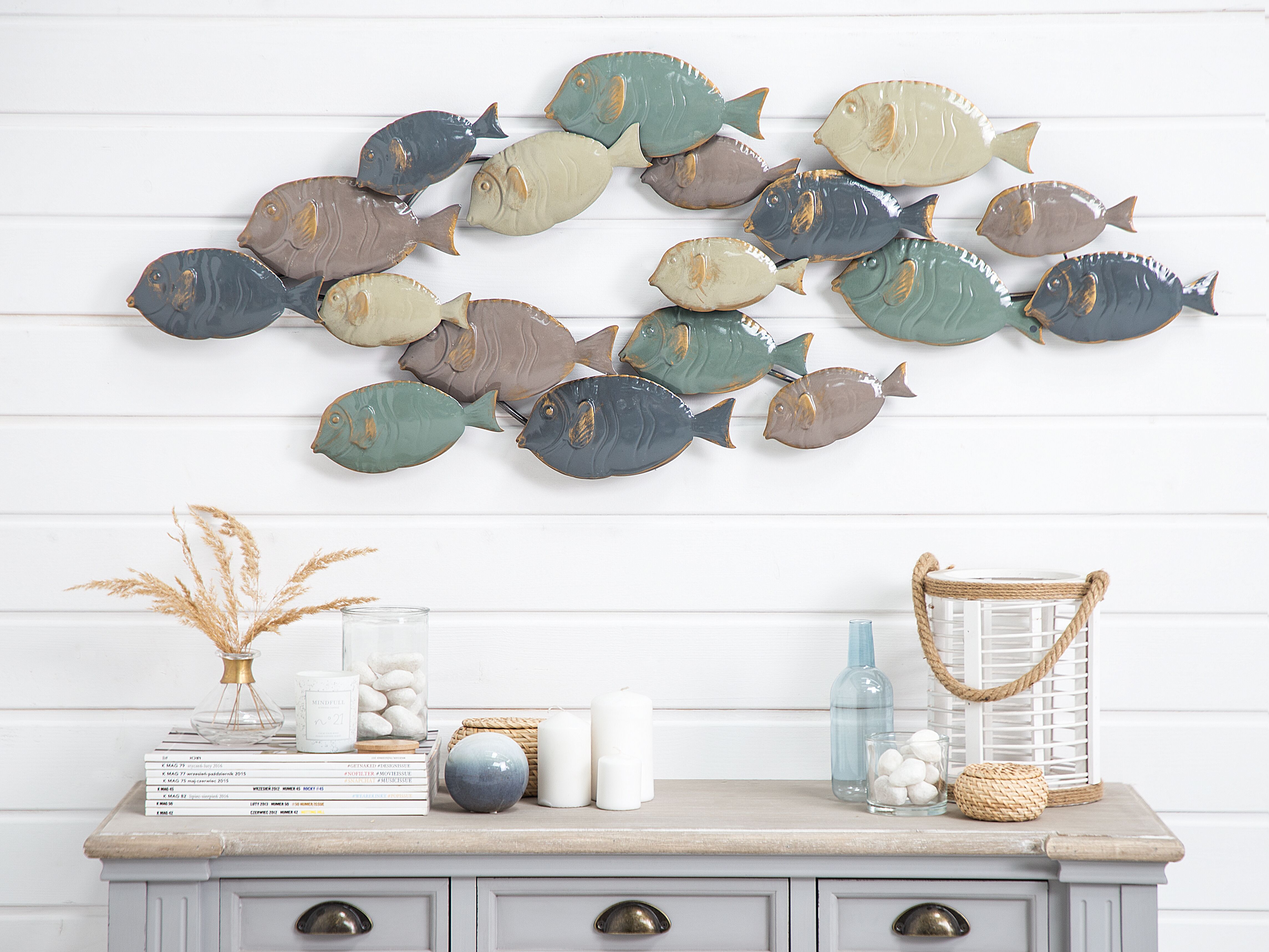 Wall Decor Fish FERMIUM Metal 47 cm Multicolour