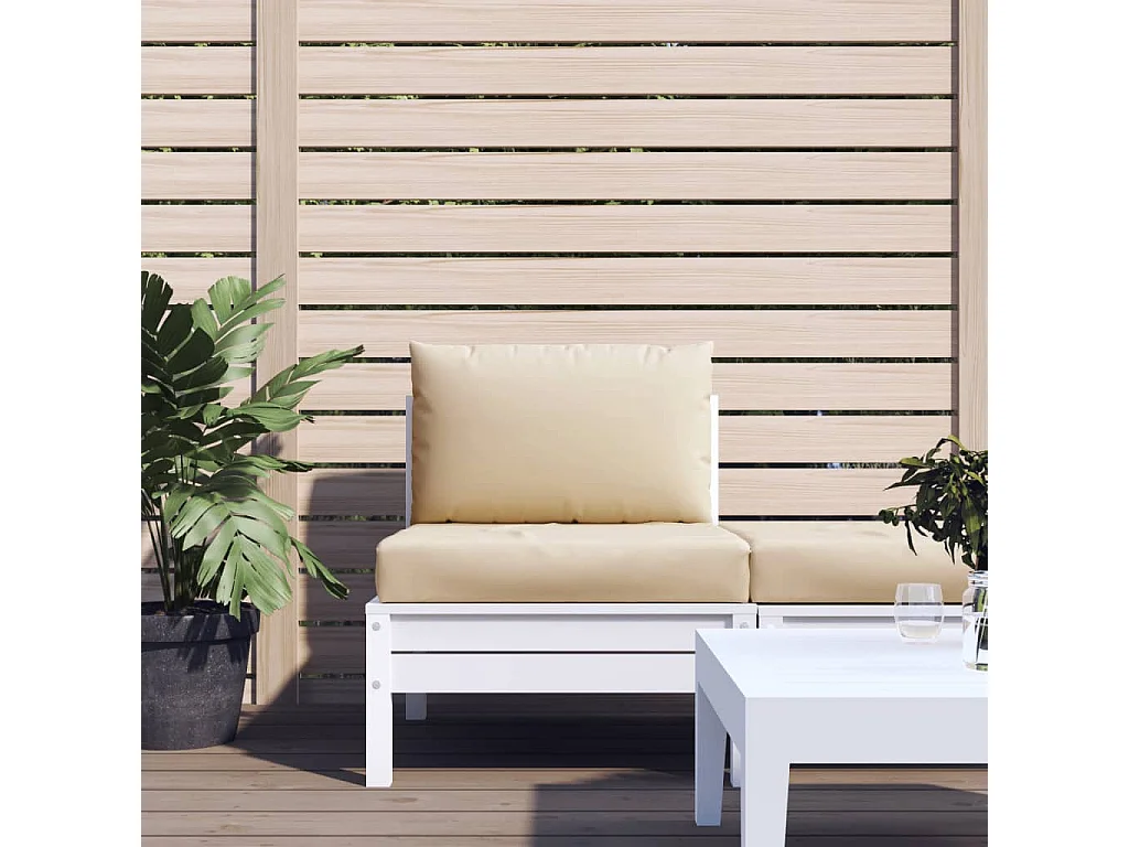 Coussins de palette lot de 2 beige tissu oxford