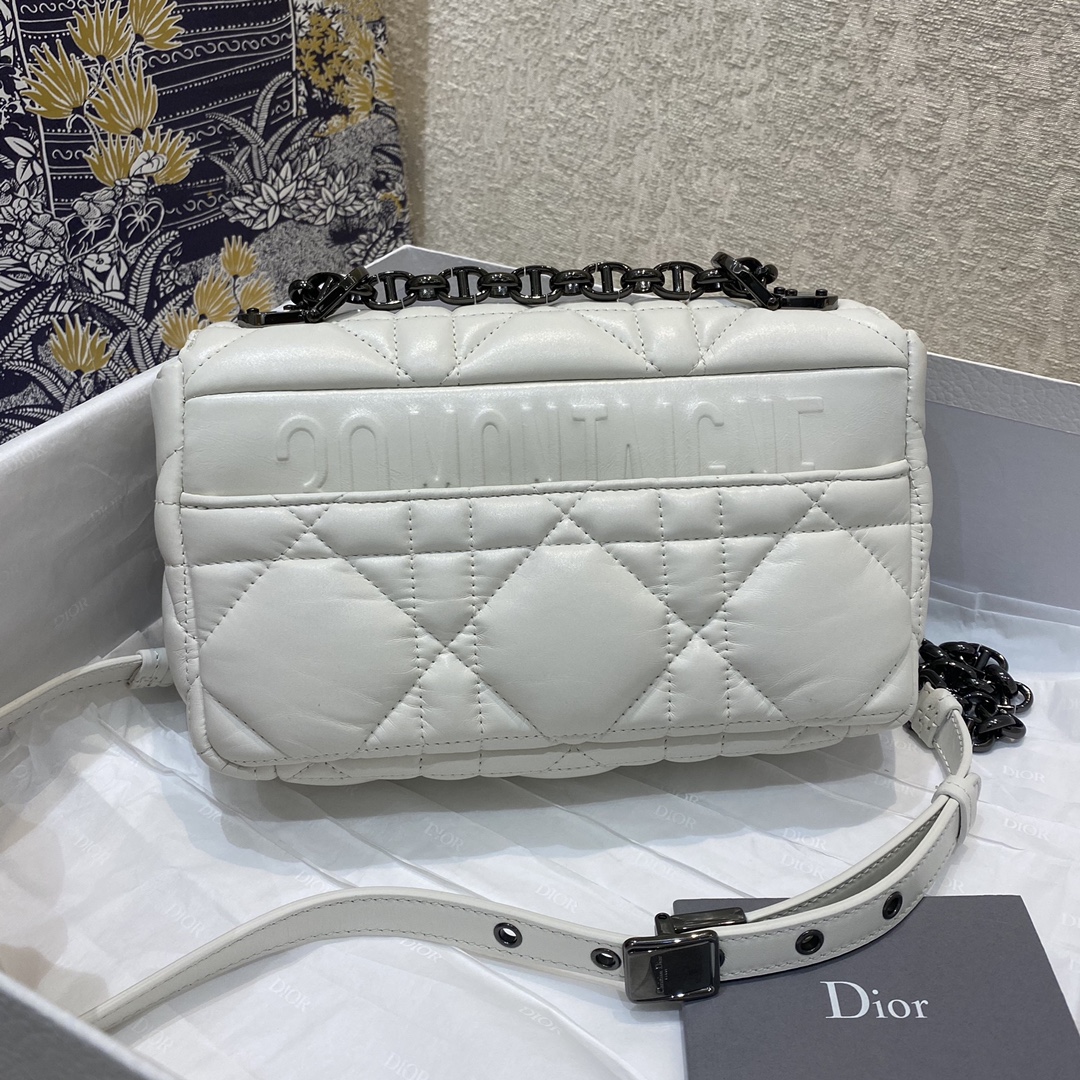 Christian Dior Mini Dior Caro Bag Latte Matte Padded Macrocannage, Latte White, For Women Women’s Handbags, Crossbody Bags, 20cm CD1:1High-quality replica