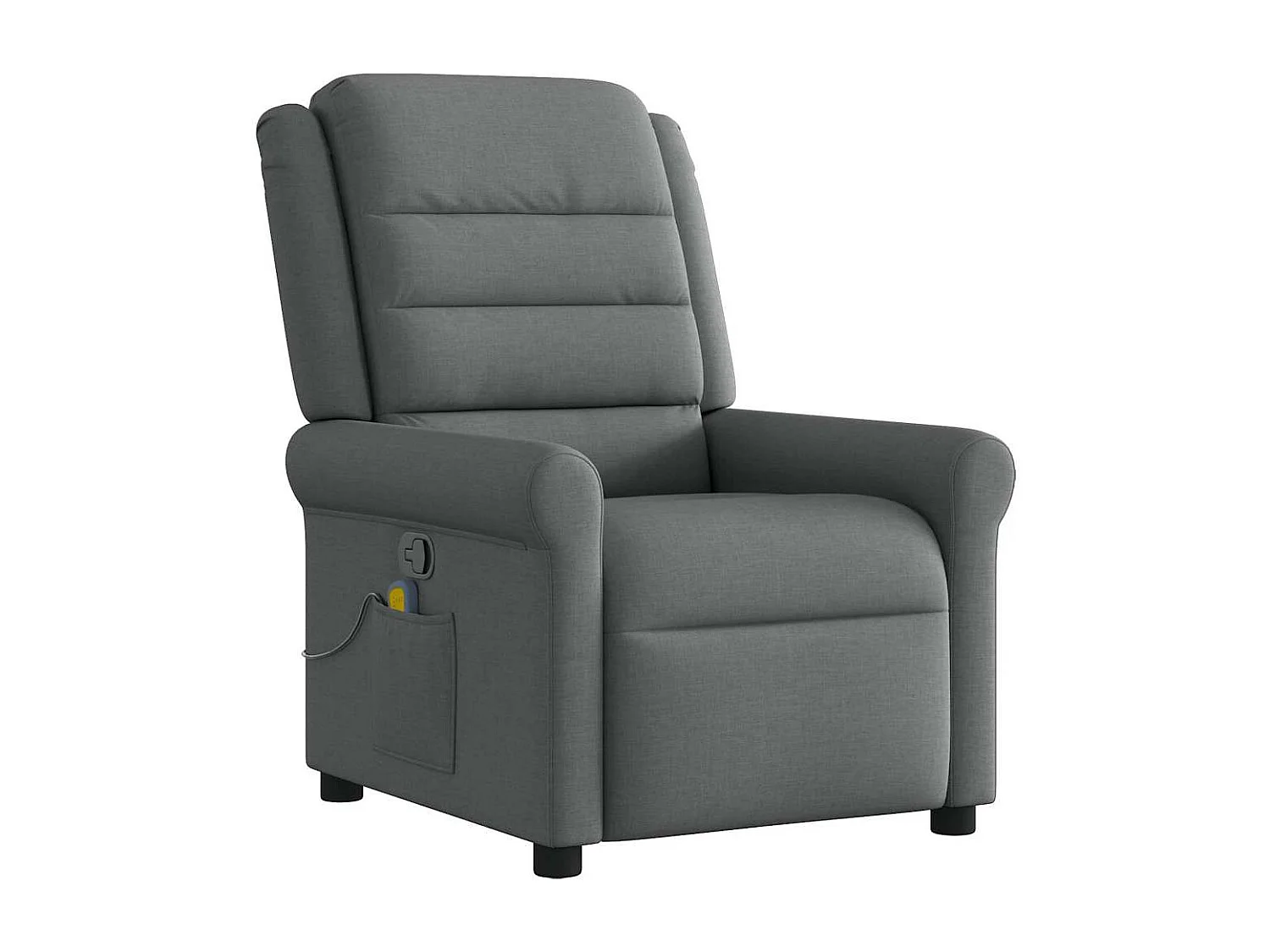 Fauteuil inclinable-Chaise de relax-Fauteuil de Massage Gris foncé Tissu SHL2951