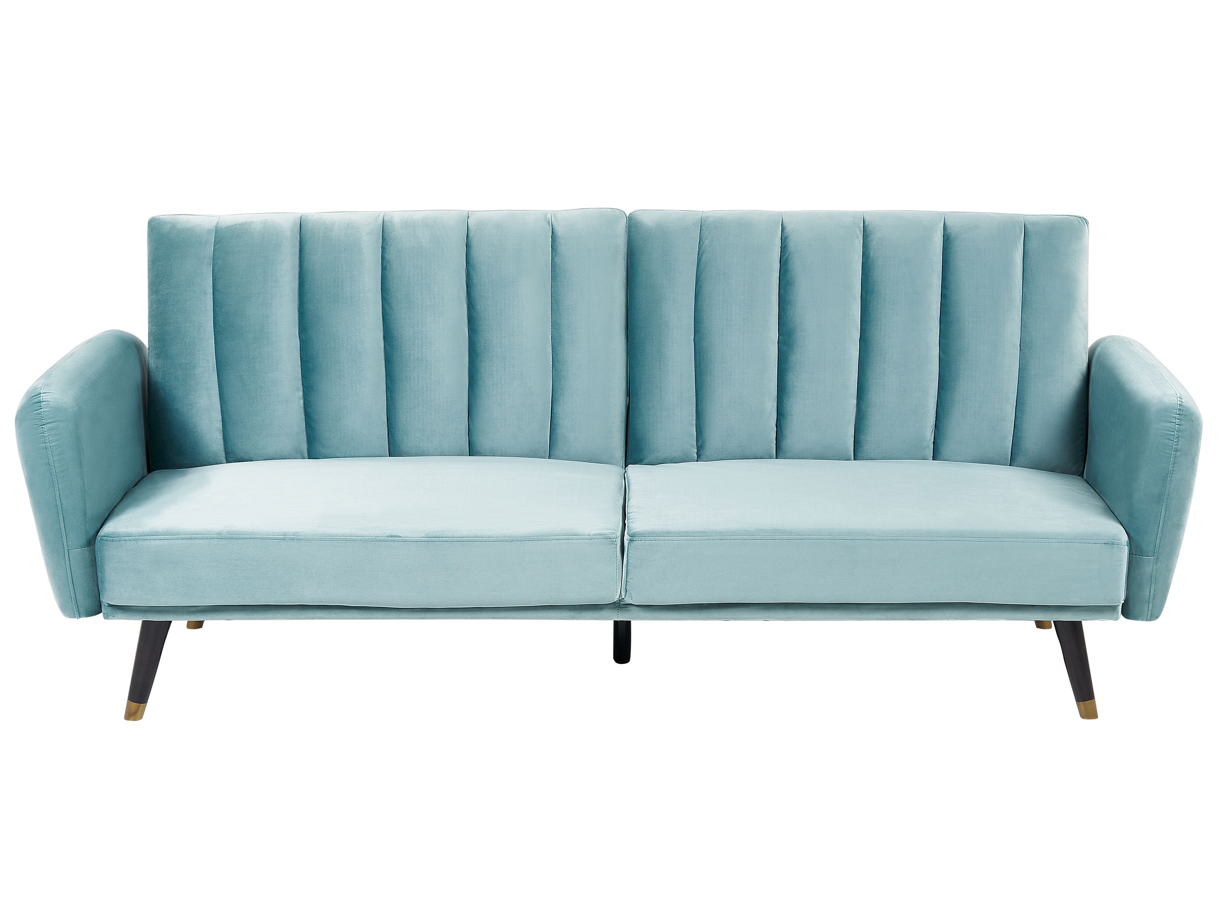 Sofa Bed 3 Seater VIMMERBY Velvet Light Blue