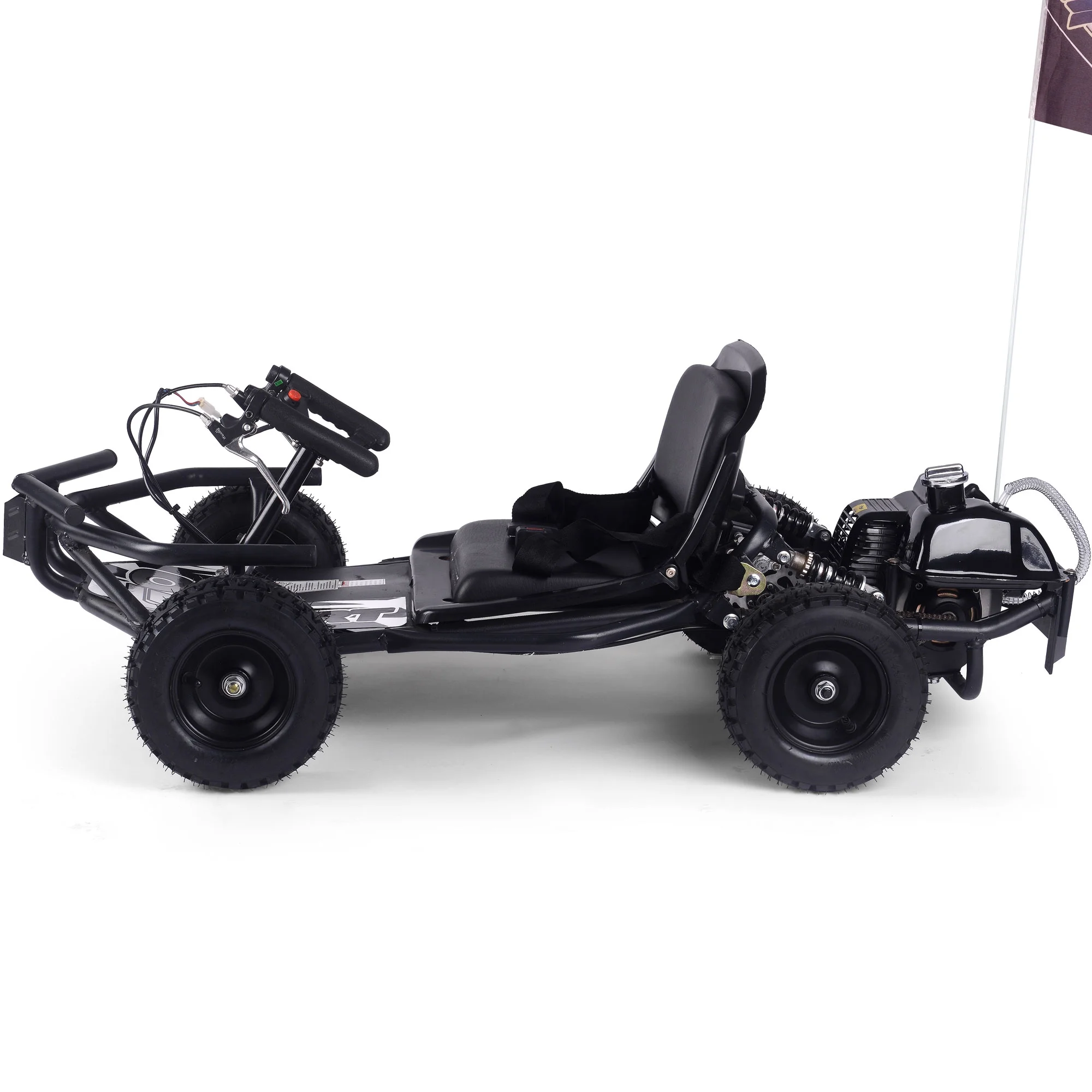 SAY YEAH Gas Go Kart,Sturdy Steel Frame Go Kart for Kids 8+,20mph Top Speed,185lbs Max,Black - Image 3
