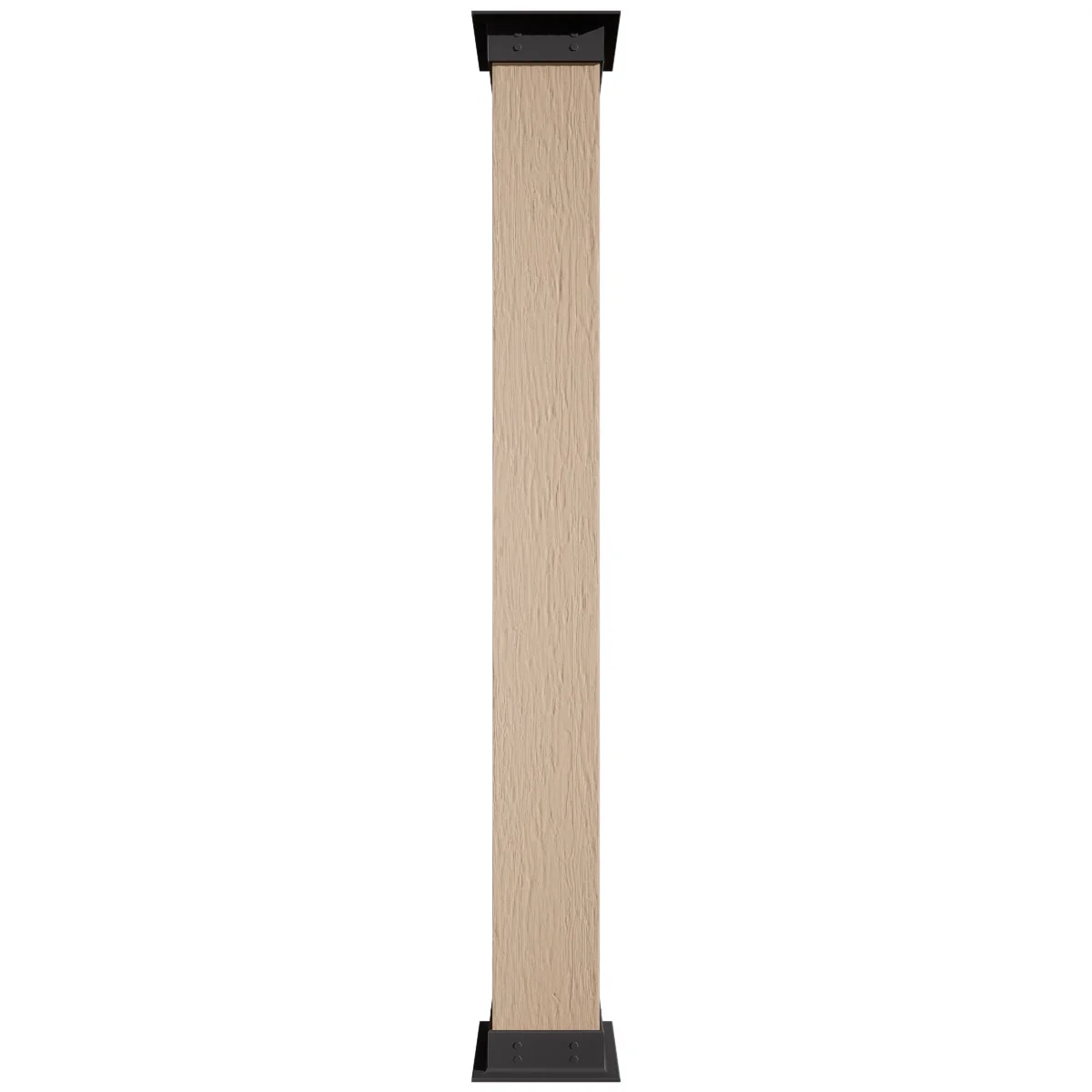 Ekena Millwork 6"W x 5'H Sand Blasted Endurathane Faux Wood Non-Tapered Square Column Wrap with Faux Iron Capital & Base - Image 80