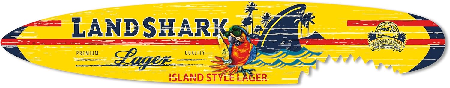 Nuekreations Surfboard Wall Decor – Island Style Tropical Beach Bar Sign – Decorative Surfboard Wall Art – 47