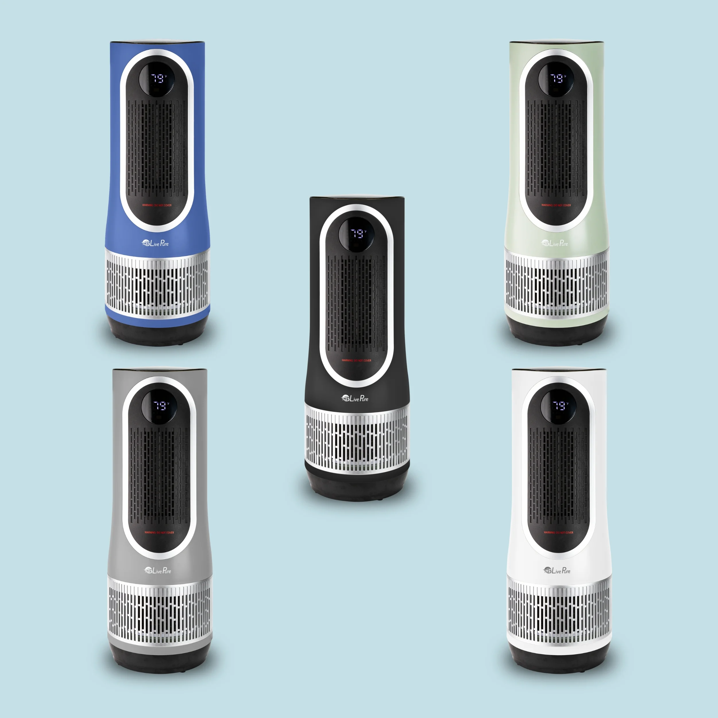 LivePure 3 in 1 Clean Heat Air Purifier/Fan & Heater. Denim Blue - Image 17