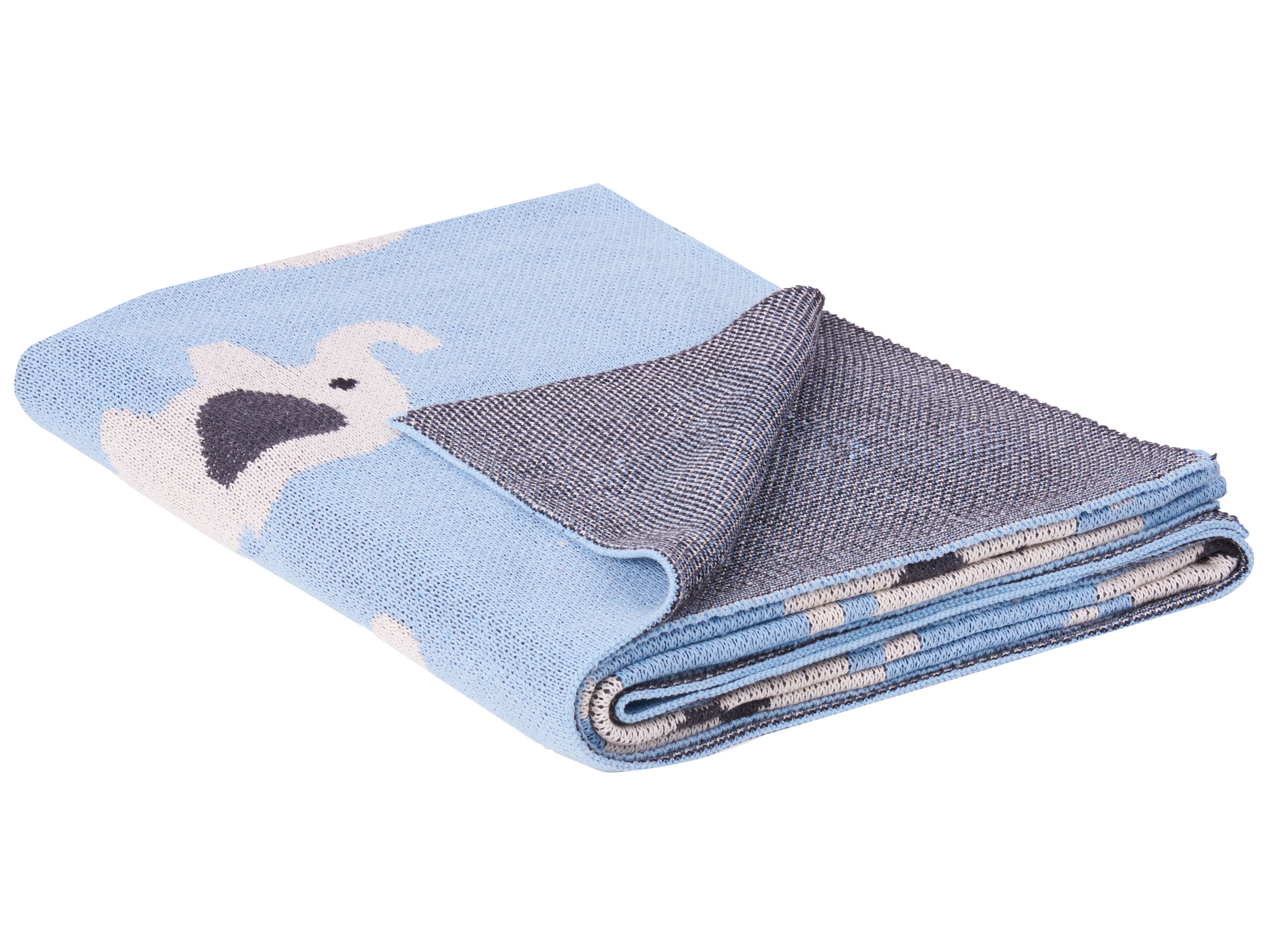 Blanket HILKOT Cotton 130 x 170 cm Blue