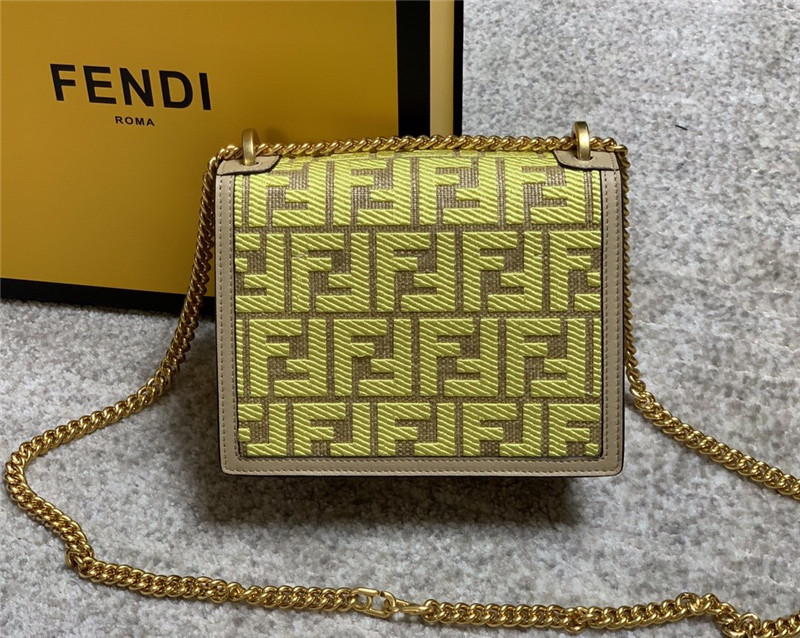 fendi Embroidery FF bag gold - Replicaclubs
