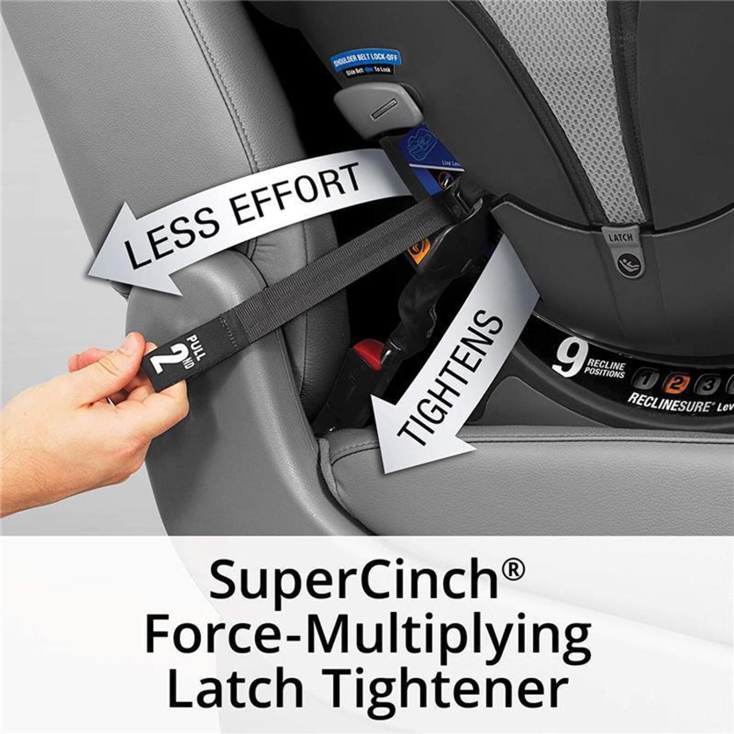 Chicco NextFit Max Zip Air Convertible Car Seat - Atmosphere (Black) - Image 3
