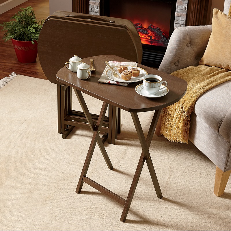 5-Piece Tray Table Set - MIDNIGHT VELVET CATALOG