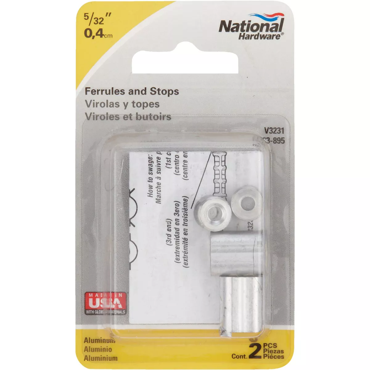 Prime-Line Cable Ferrules and Stops, 5/32