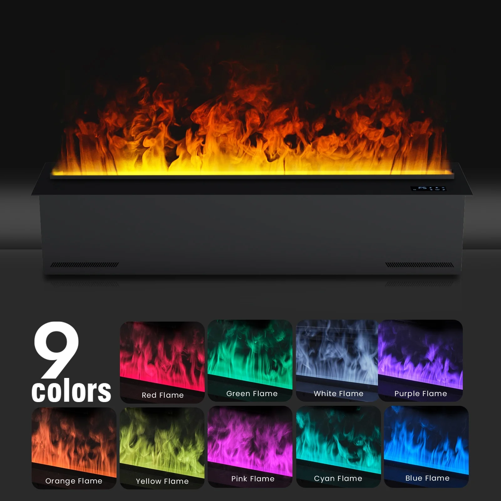 31.5-inch Water Vapor Fireplac with Dual-mode Water Supply System,Vapor Fireplace with 3D Realistic Flame,Electric Fireplace with Remote/Touch Control for Timer,Dimmable - Image 10
