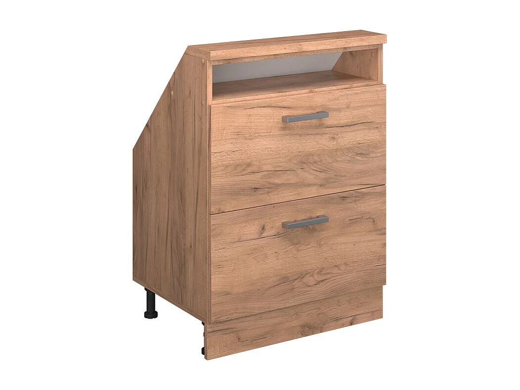Meuble de rangement sous pente chêne de force doré 60x46x81.6 rion