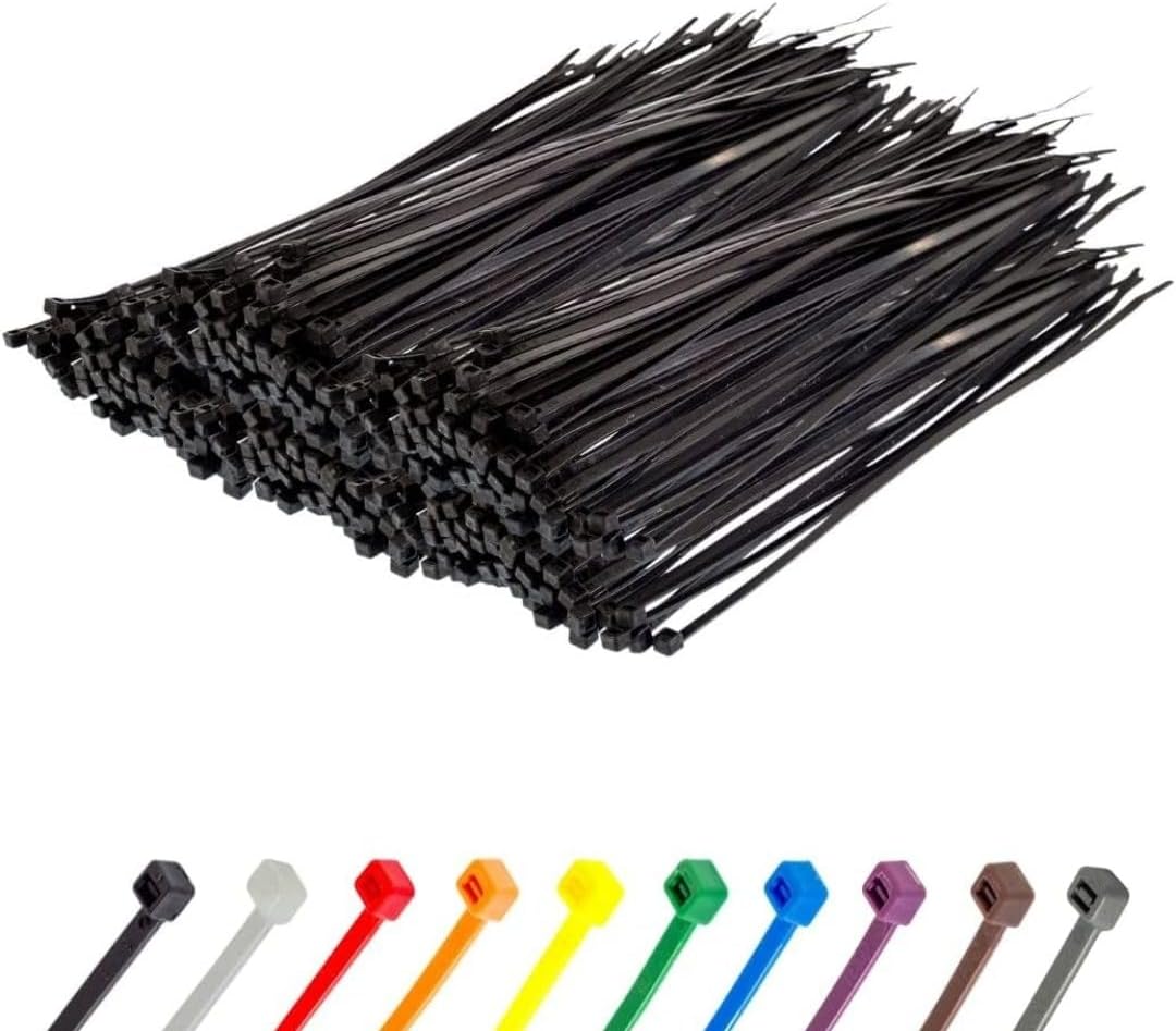 GTSE 14 Inch Black Zip Ties  5 000 Bulk Pack  50lb Strength  UV Resistant Long Nylon Cable Ties  Self-Locking 14