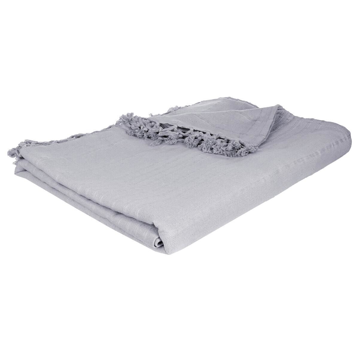Bed Throw "Anjali" Mouse grey, 250x230 cm