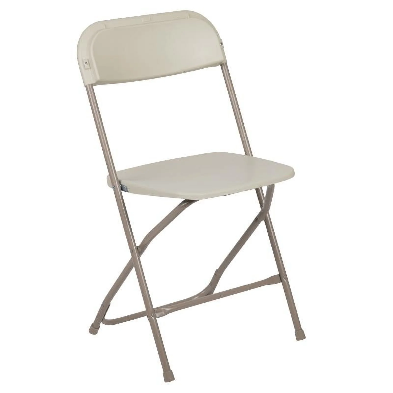 (50 PACK) 650 Lbs Weight Capacity Commercial Quality Beige Stackable Plastic Folding Chair - Heavy Duty Plastic Folding Chairs - Image 2