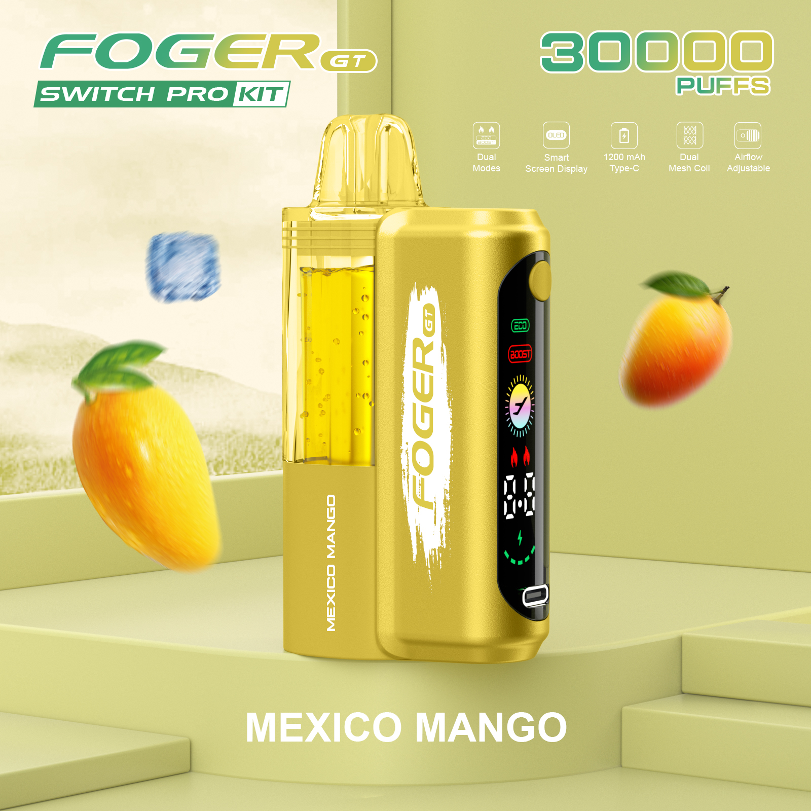 （5 Pack）Foger GT 30000 Puffs Disposable Vape Pod Kit