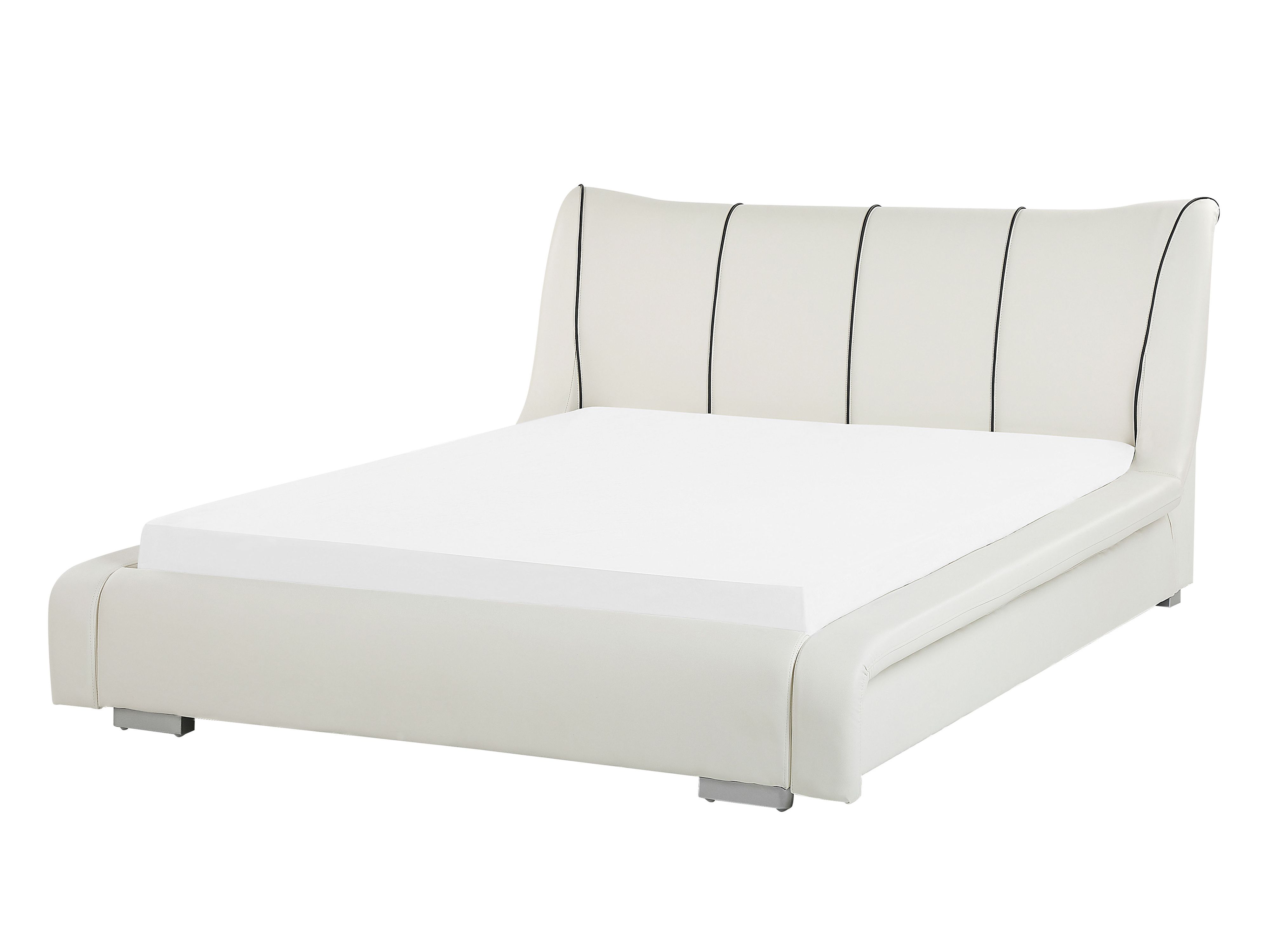 Waterbed Leather NANTES 140 x 200 cm (EU Double) Off-White