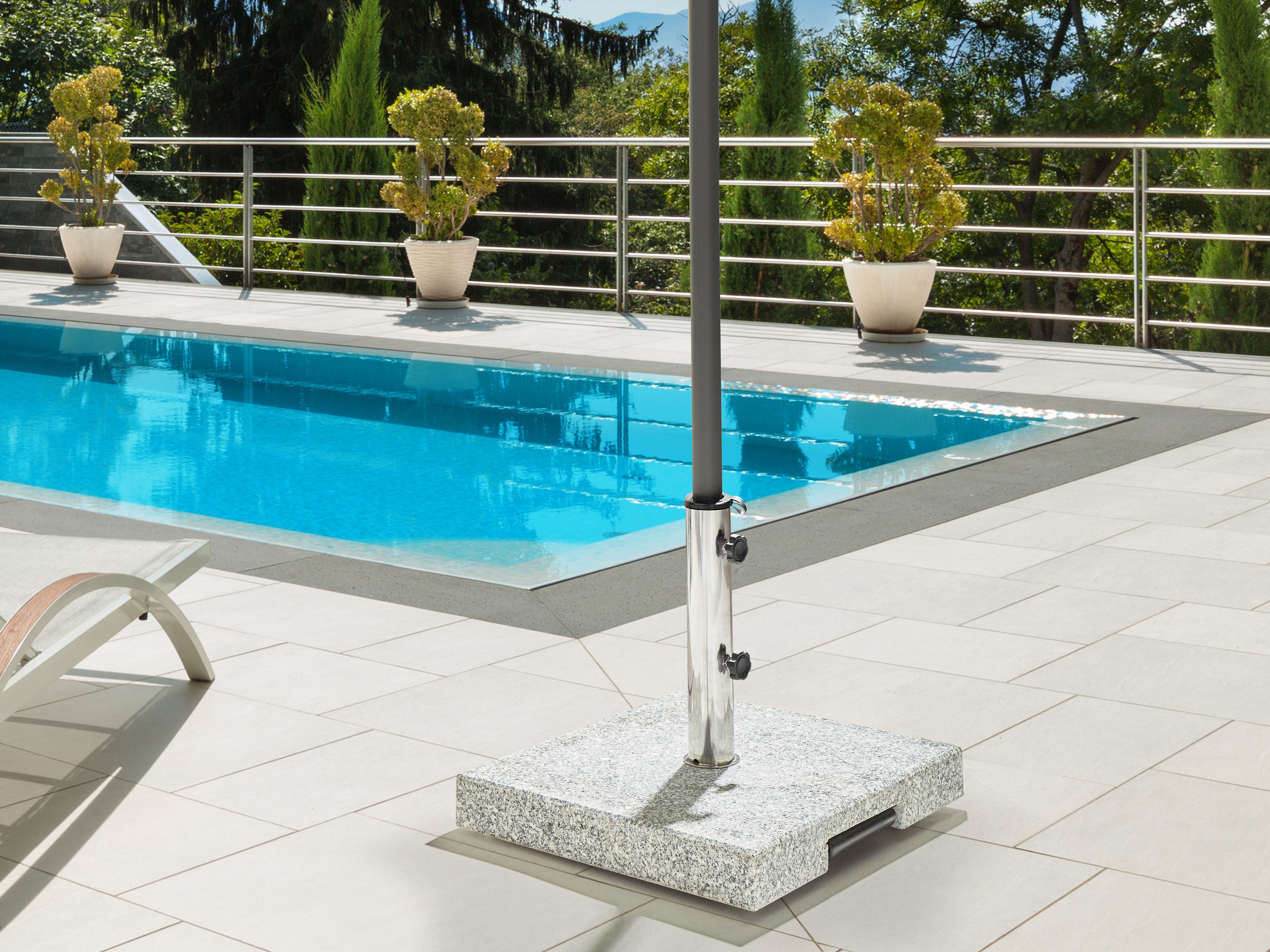 Parasol Base CERZETO Grey Square 30 kg