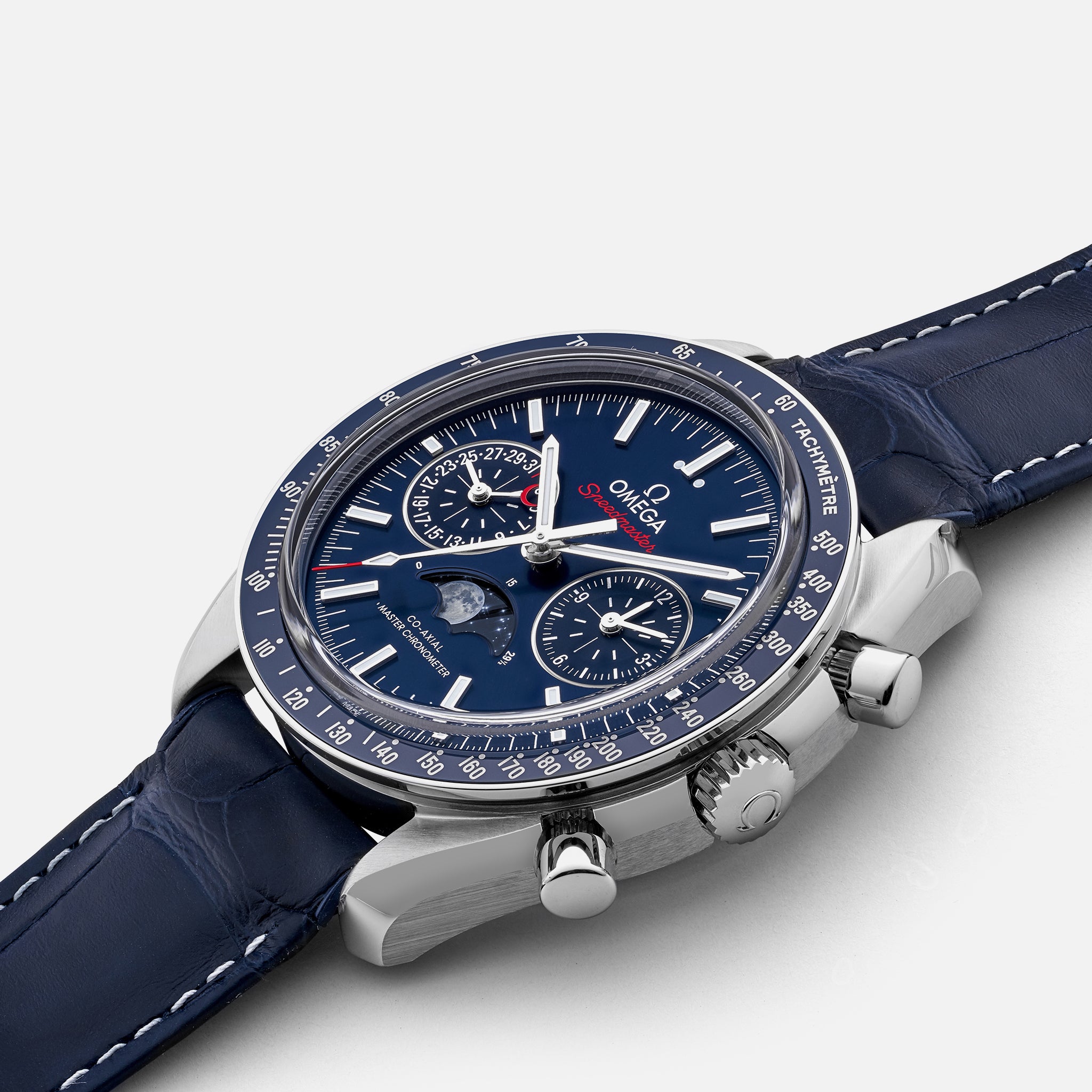 Speedmaster Moonwatch Co-Axial Master Chronometer Moonphase Chronograph 44.25mm Blue Dial(1:1 replica) - Top club