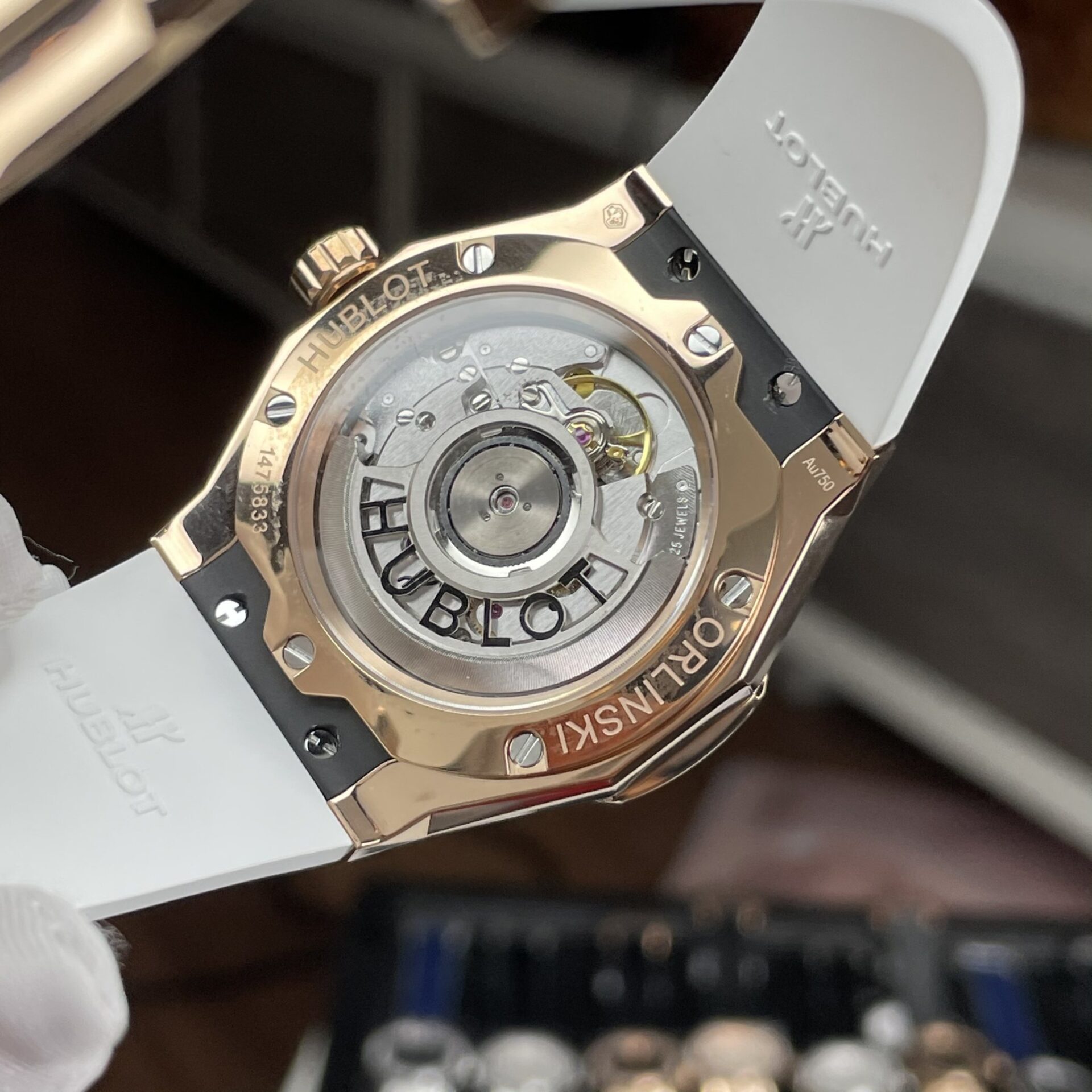 Hublot Replica 1:1 Watch Orlinski King Gold White Rubber Strap APS 40mm - Top club